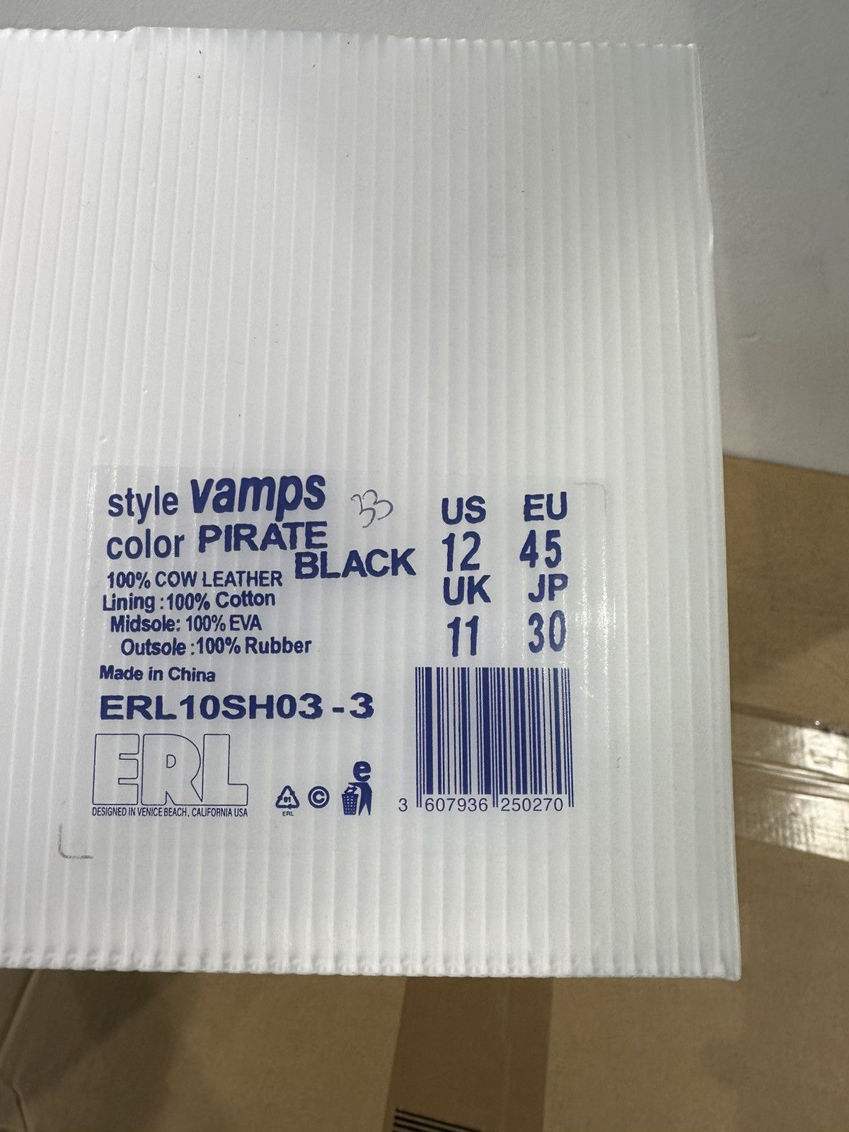 ERL ERL - Vamps Skate Sneaker Black Size US 12 / EU 45 - 7 Thumbnail