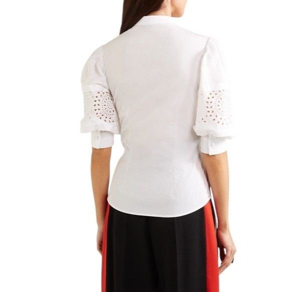Alexander McQueen White Romantic Puff-Sleeve Shirt Size M / US 6-8 / IT 42-44 - 3 Thumbnail