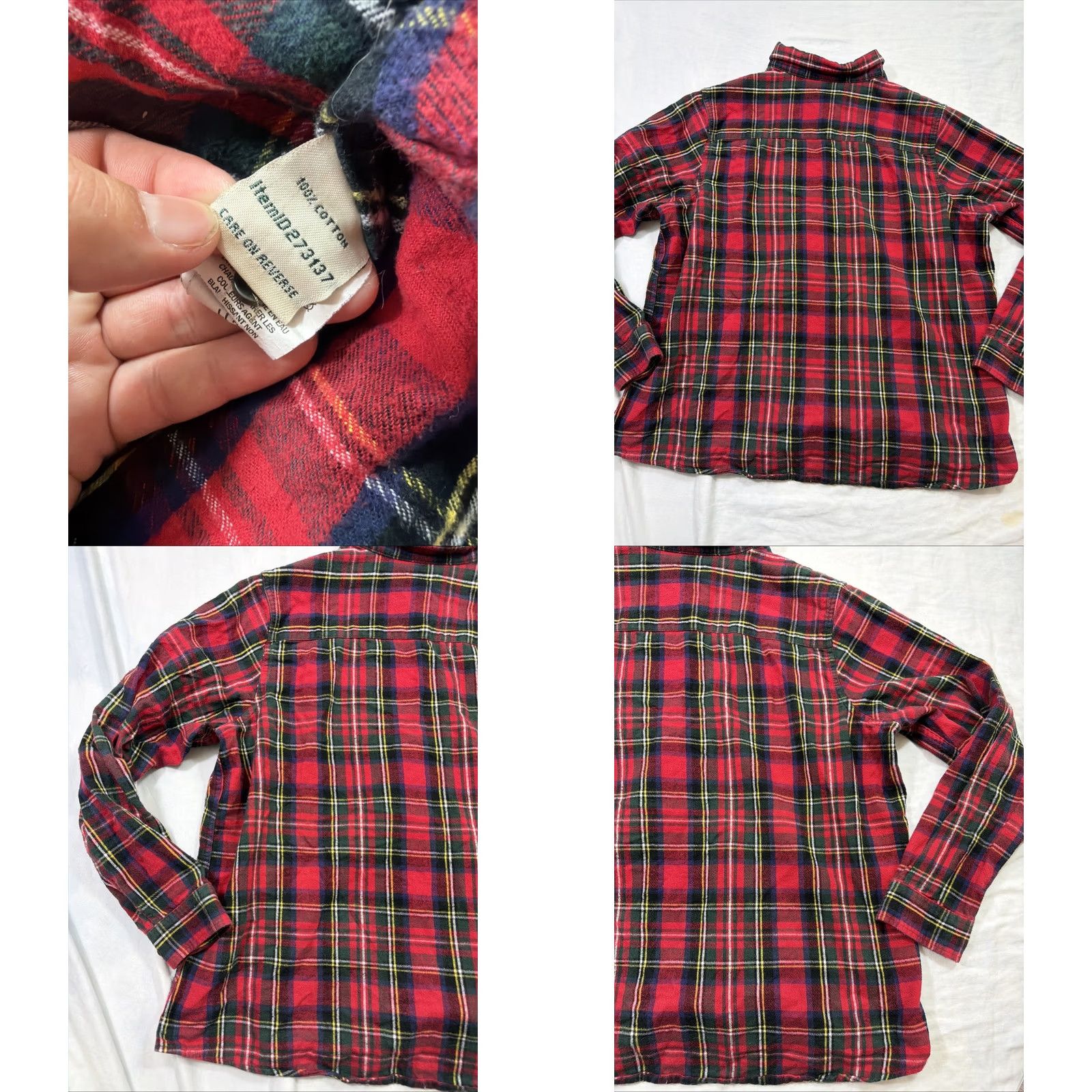 Vintage LL BEAN Scotch Plaid Flannel Shirt Relaxed Fit Women's 1X Holiday Christmas Red Plaid Button-Up Pockets Casual Shirt Size XL / US 12-14 / IT 48-50 - 8 Thumbnail