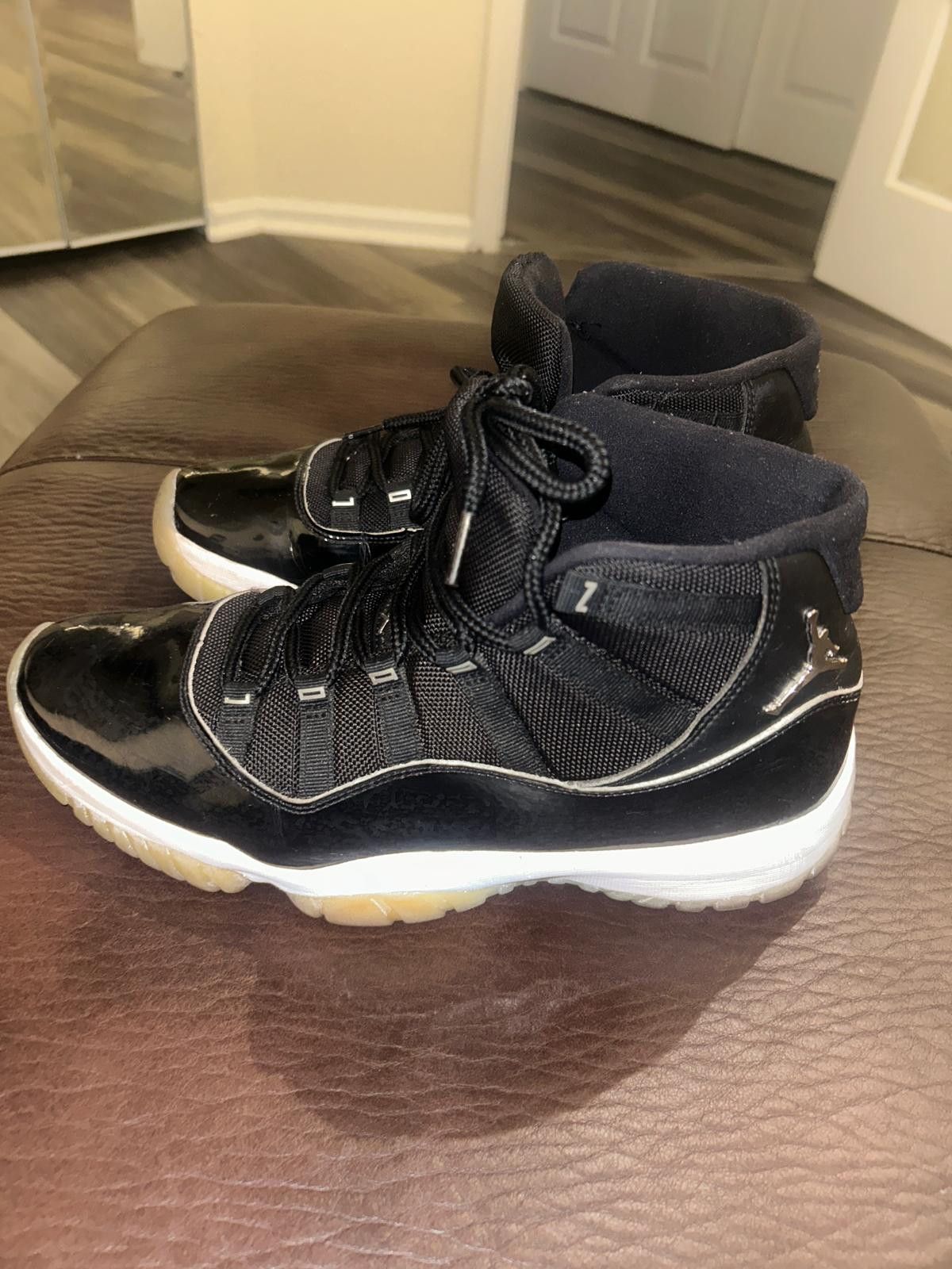 Nike Slightly used Retro Jordan 11's Black / White / Silver Size US 12 / EU 45 - 7 Thumbnail