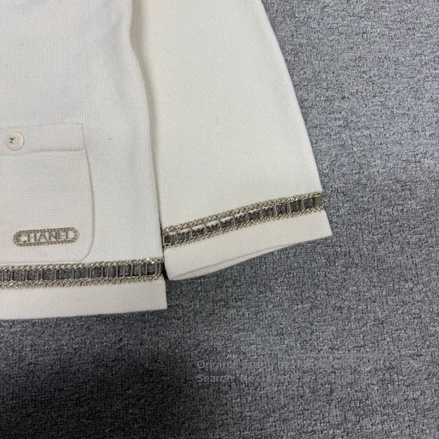 Chanel Chanel size 42 Track Series Cashmere knit cardigan jacket| Size L / US 10 / IT 46 - 5 Thumbnail