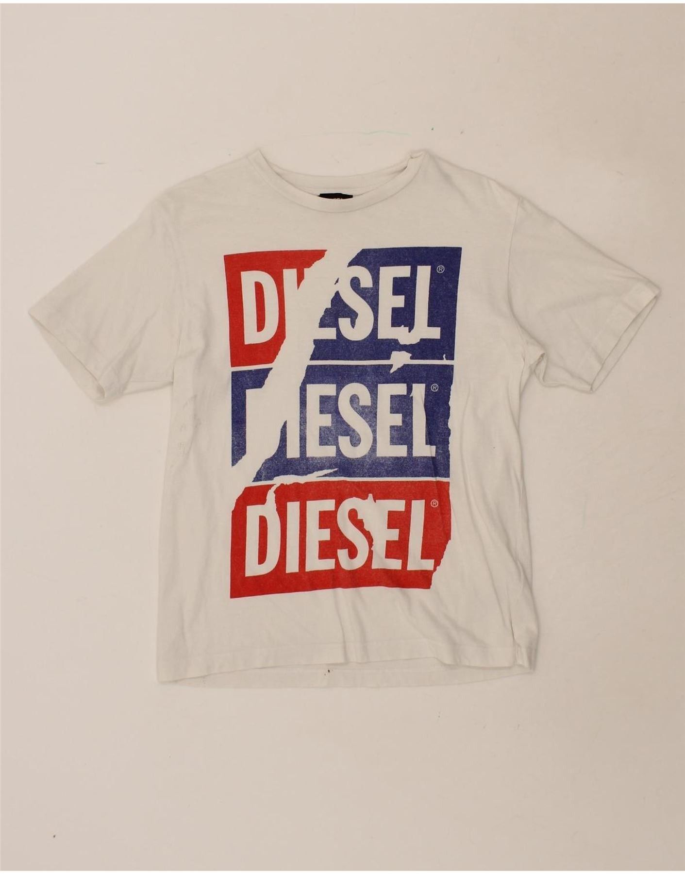 Diesel Boys Graphic T-Shirt Top 11-12 Years White Cotton Size M / US 6-8 / IT 42-44 - 1 Thumbnail