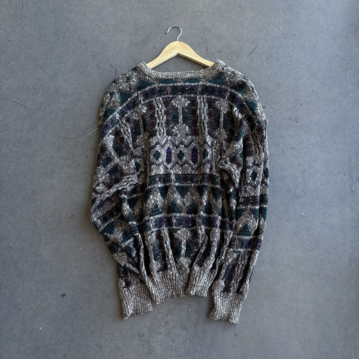 Other Vintage 80's Expressions Knit Sweater coogi Style Pattern Size US L / EU 52-54 / 3 - 3 Thumbnail