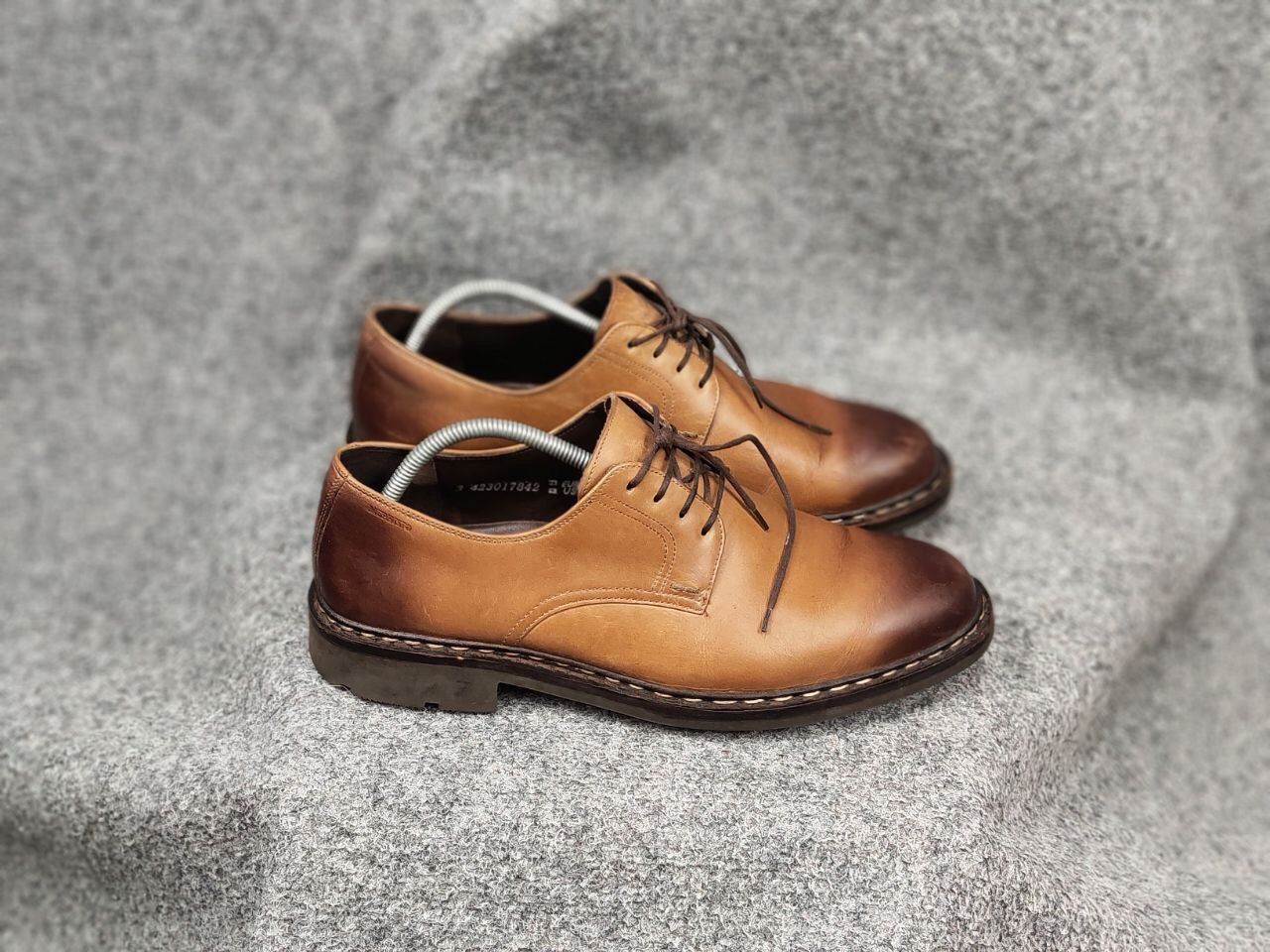 Designer × Mephisto Mephisto Brown Derby Classic Mens Lace Up Shoes Size US 11 / EU 44 - 2 Thumbnail