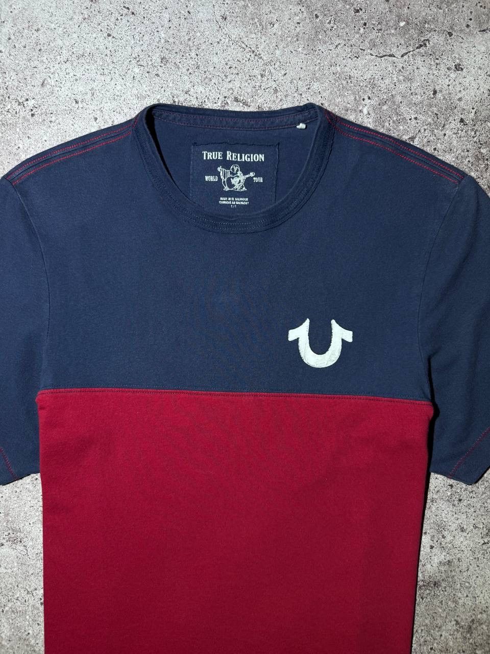 True Religion × Vintage True Religion Vintage Big Printed Buddha y2k Blue Red Tshirt Size US L / EU 52-54 / 3 - 8 Thumbnail