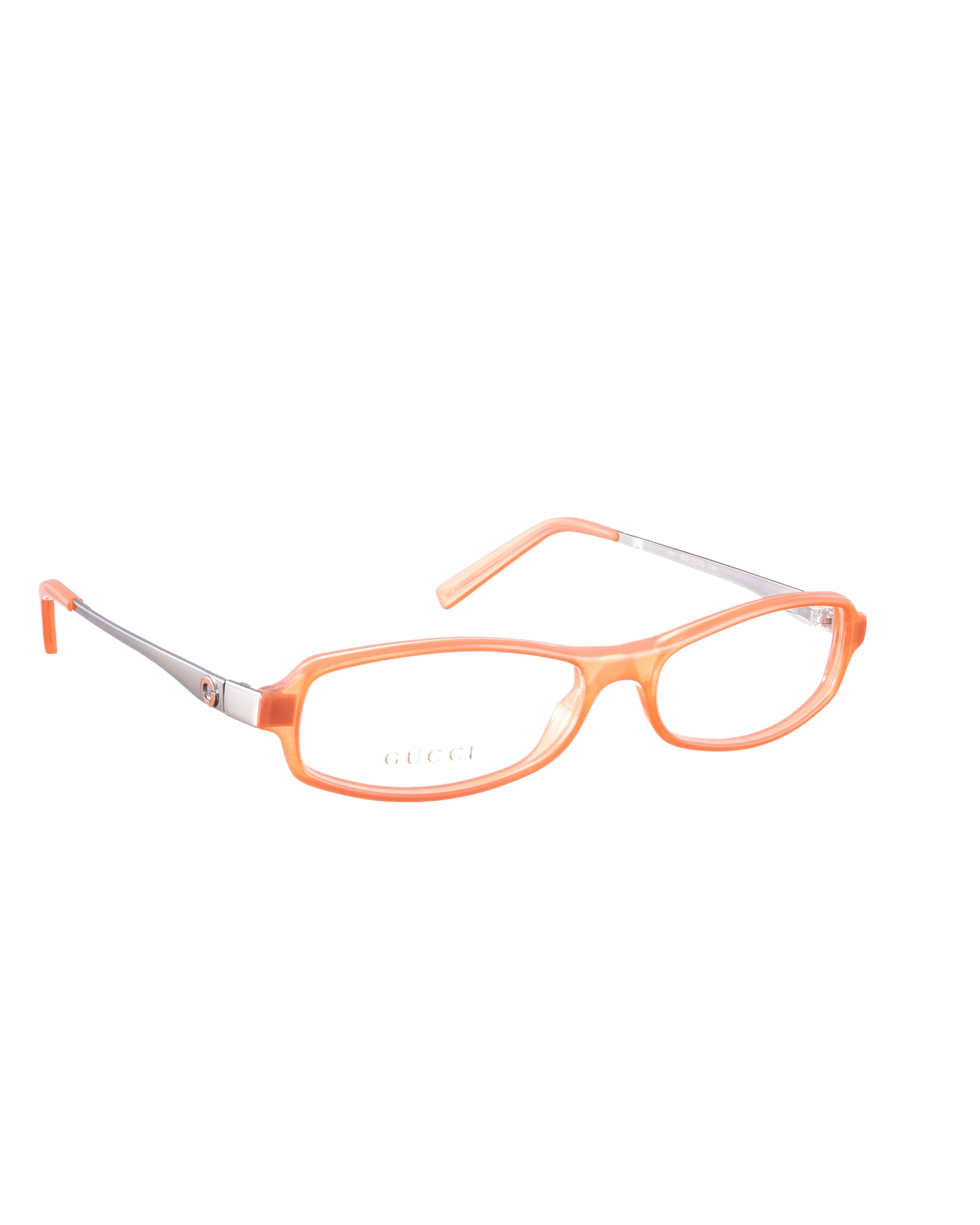 Gucci Gucci 00s Transparent Orange Plastic Glasses Size ONE SIZE - 2 Thumbnail