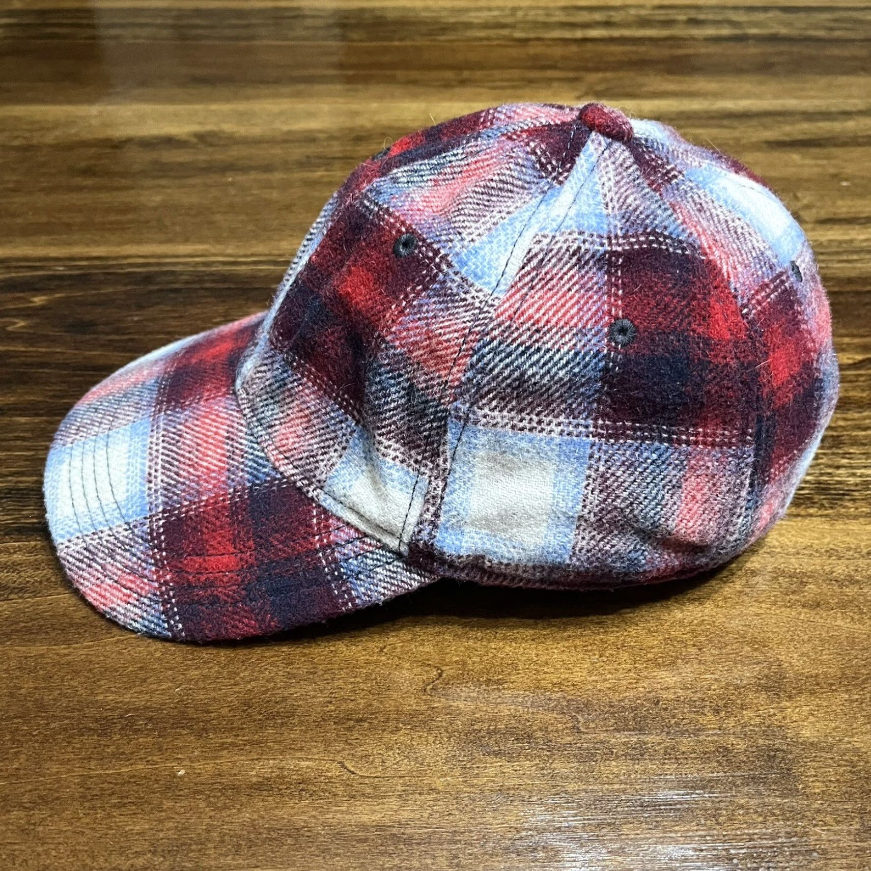 Pendleton GAP X Pendleton Hat Cap Flannel Wool Red Checkered Stretch Fitted Mens One Size Size ONE SIZE - 3 Thumbnail