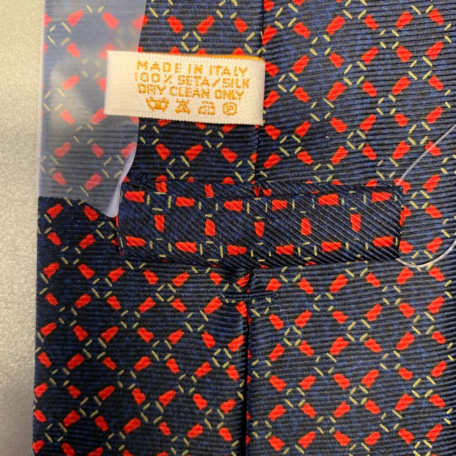Bvlgari BVLGARI Navy Red Abstract Silk Tie Size ONE SIZE - 3 Thumbnail