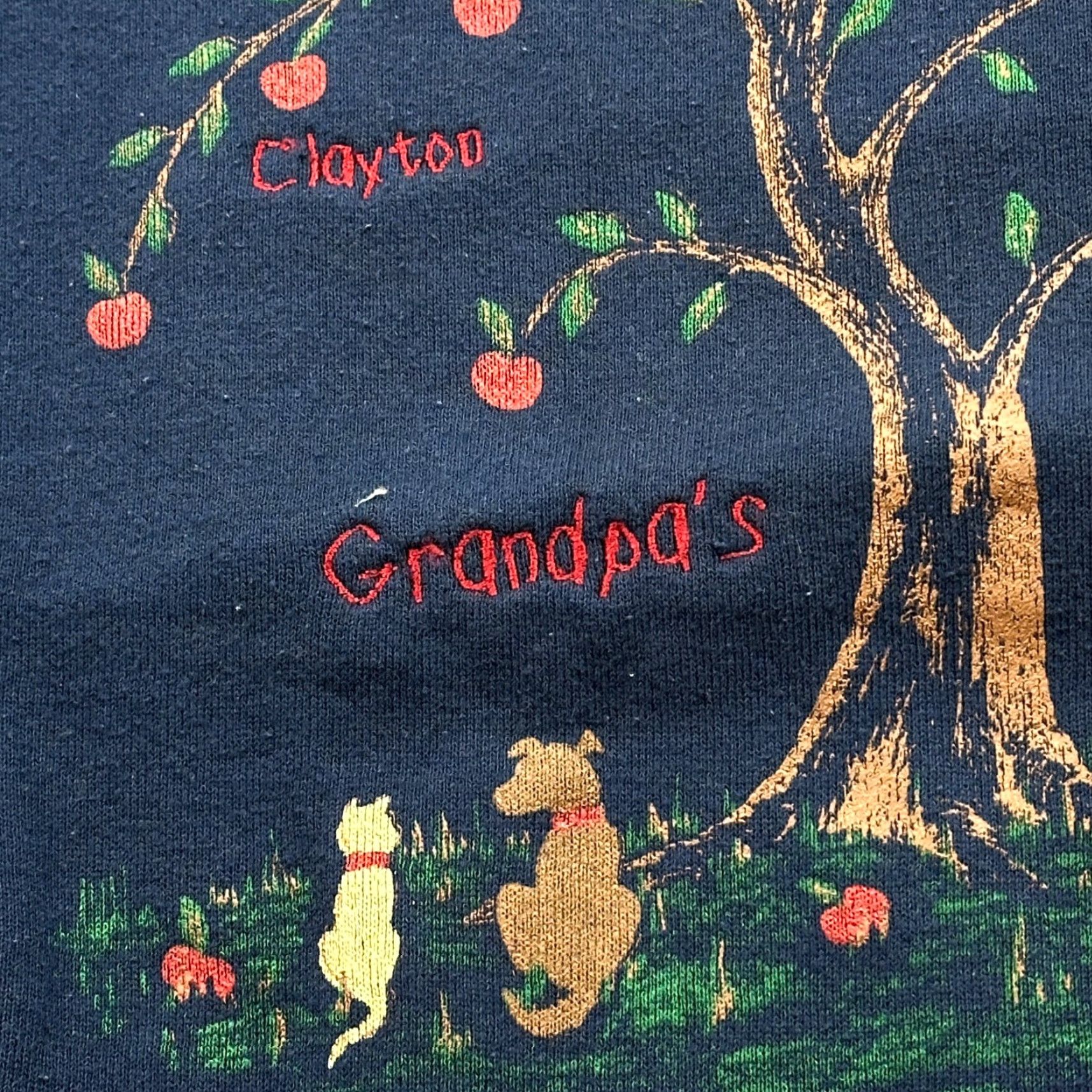 Jerzees VINTAGE Jerzees Sweatshirt Mens 2XL Blue Embroidered Family Tree USA Made 90s Size US XXL / EU 58 / 5 - 5 Thumbnail