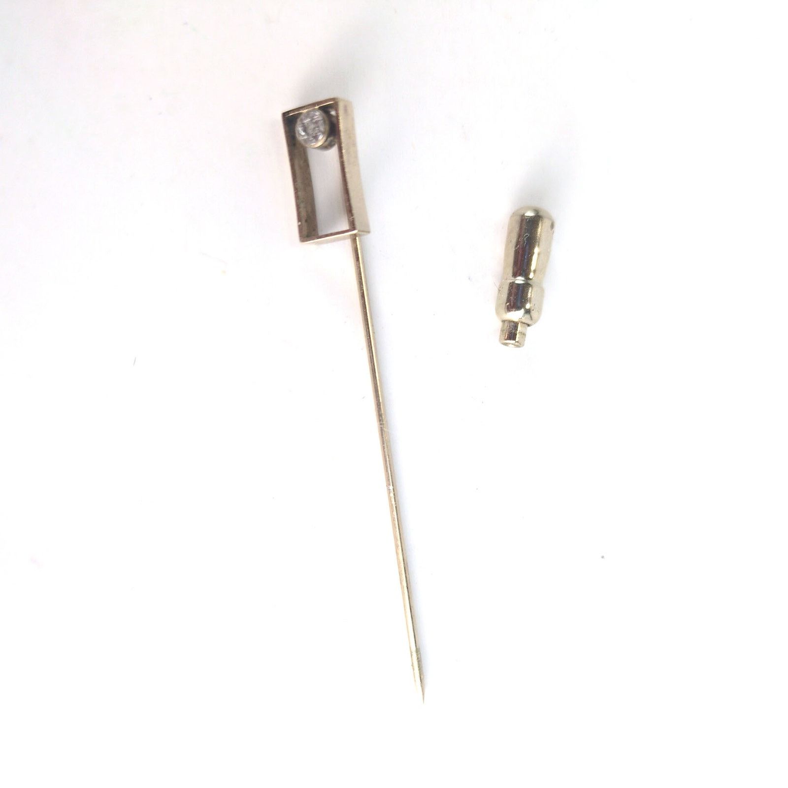 Vintage Anson Men's 12K GF Tie Tack Screw-Back Pin Gold Faceted Size ONE SIZE - 4 Thumbnail