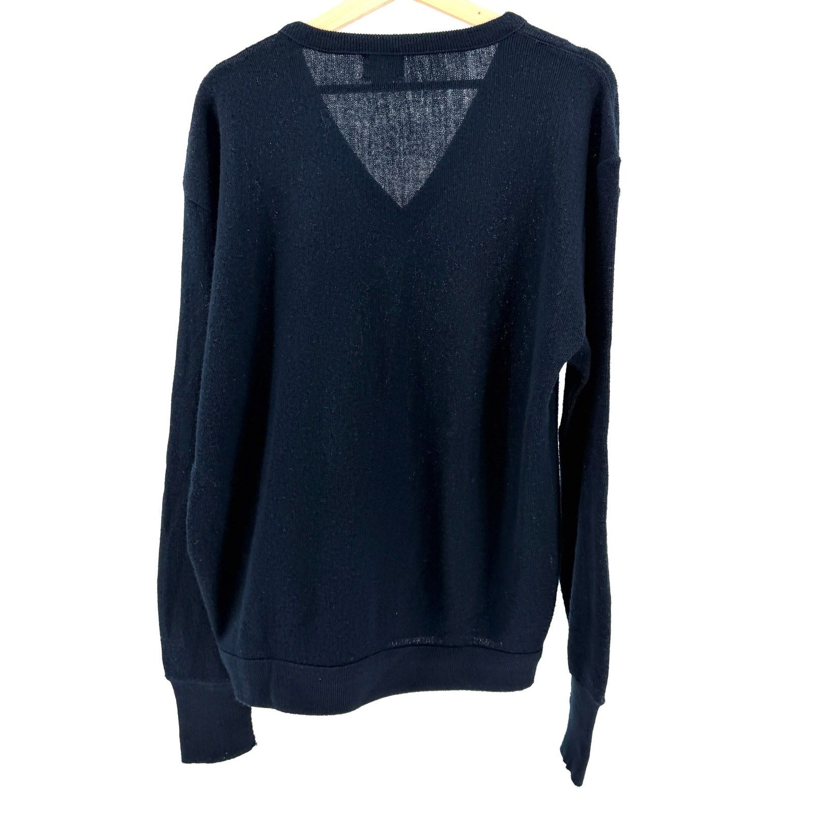 Lacoste Vintage 80s Navy Blue V-Neck Orlon Acrylic Sweater Size US XL / EU 56 / 4 - 4 Thumbnail