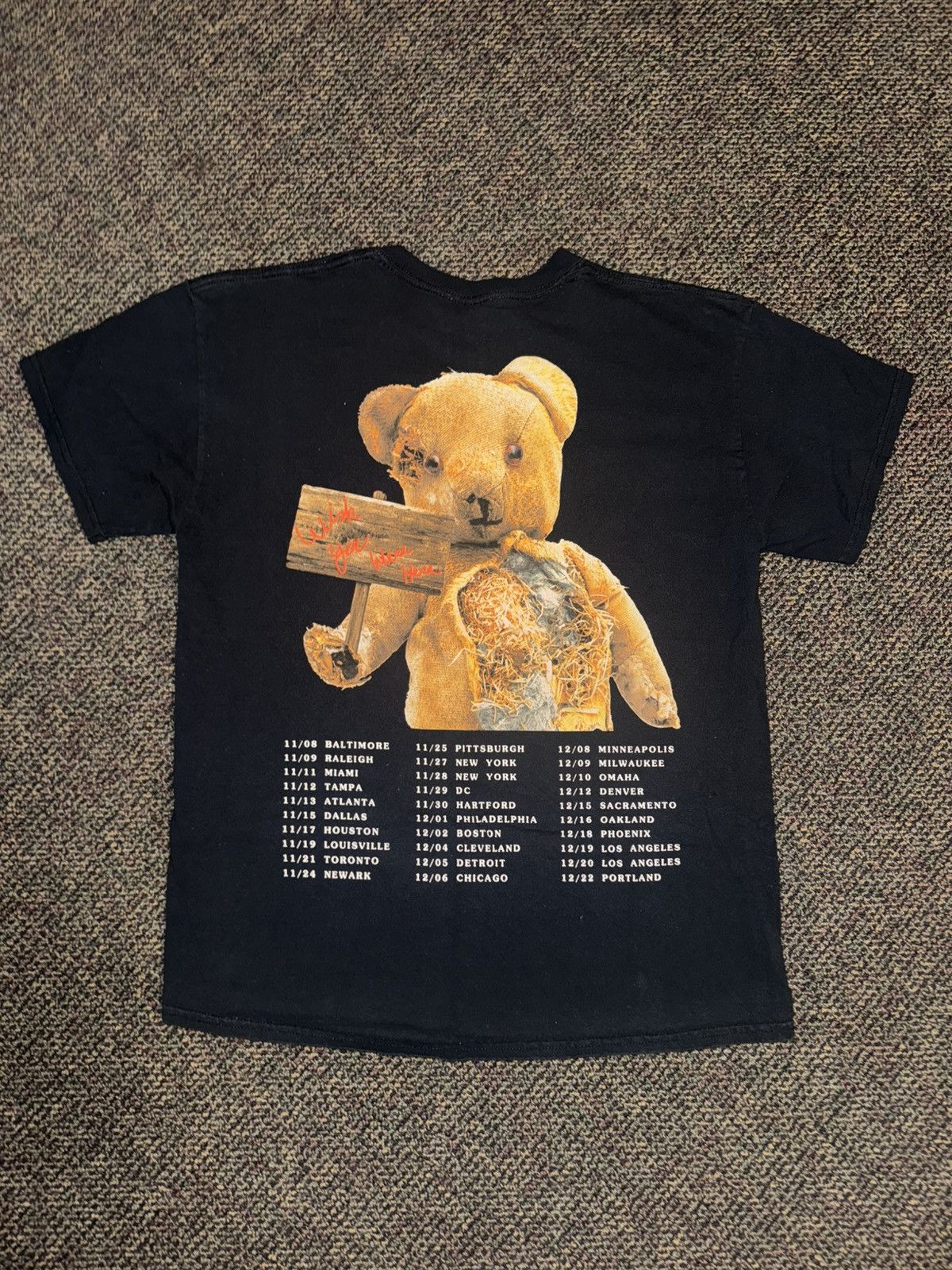 Travis Scott Travis Scott Astroworld Teddy Bear Tee Size US M / EU 48-50 / 2 - 3 Thumbnail