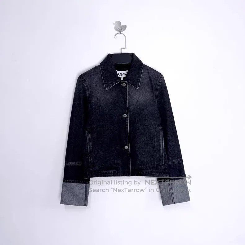 Loewe Loewe Rinsed vintage black leather logo lettering short de Size XS / US 0-2 / IT 36-38 - 1 Thumbnail