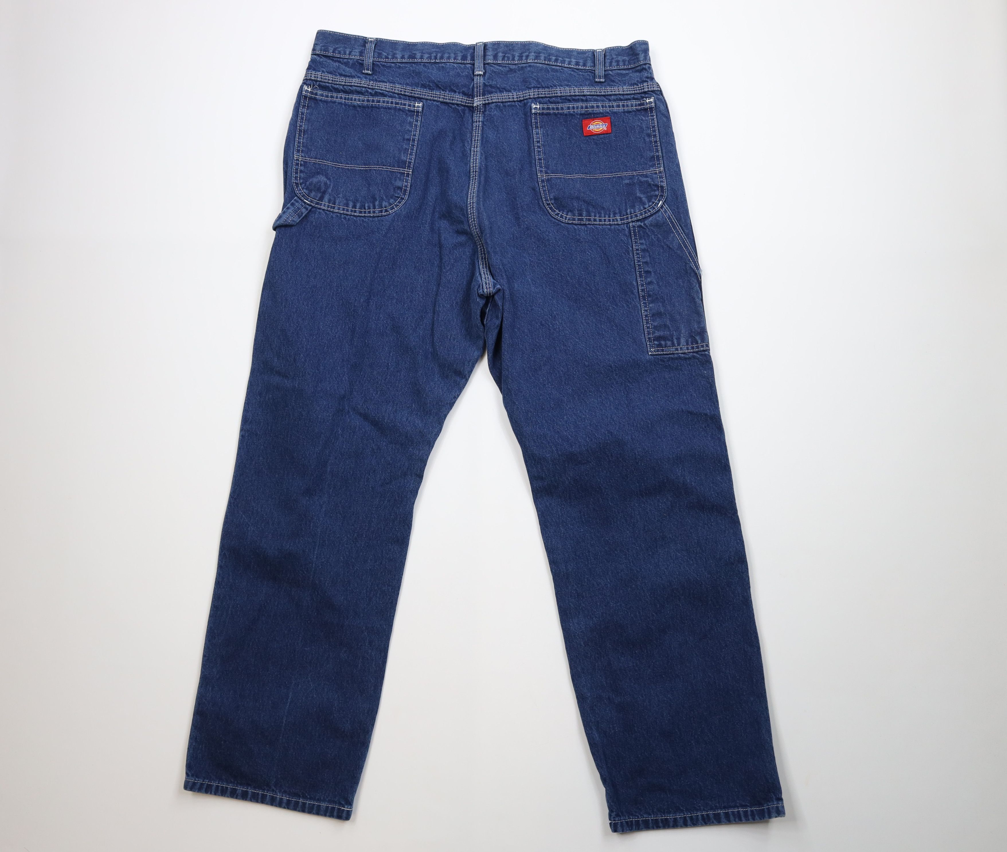 Dickies Vintage 90s Dickies Spell Out Wide Leg Dungaree Denim Jeans Size US 40 / EU 56 - 9 Thumbnail
