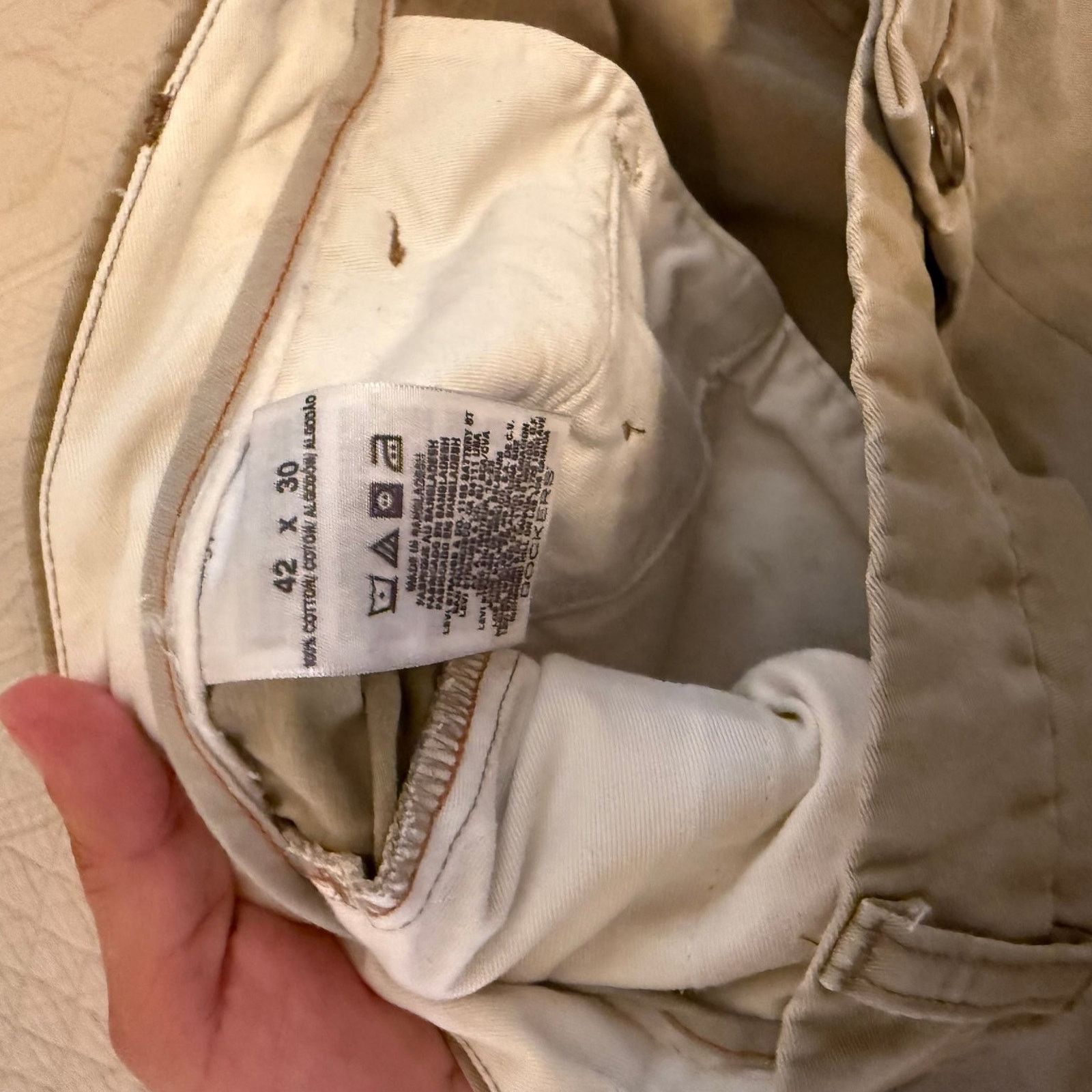 Dockers Dockers Men's Pants Khaki Cotton Twill Classic Fit 42x30 Size US 42 / EU 58 - 7 Thumbnail