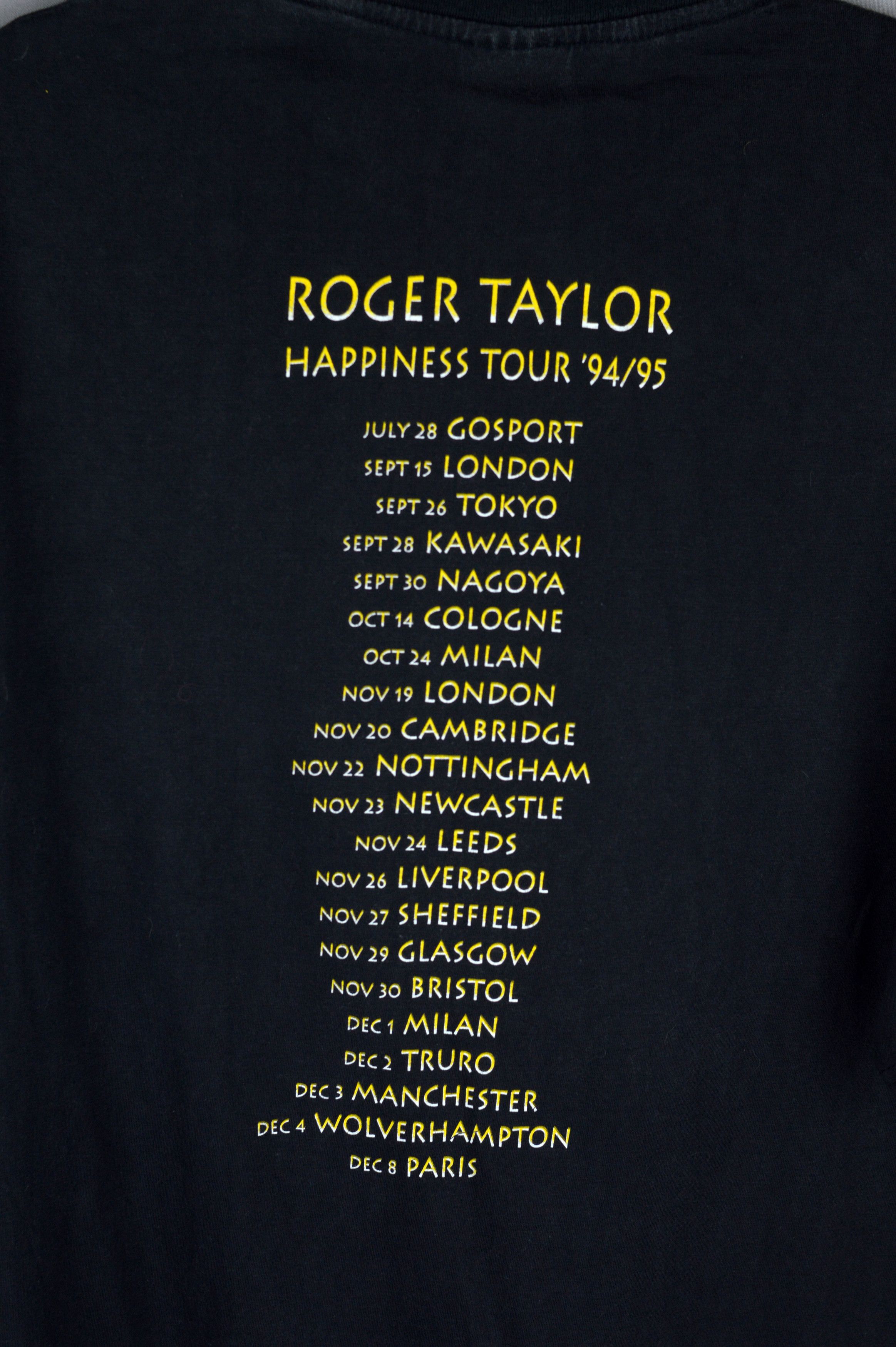 Vintage Vintage Roger Taylor Happiness Tour 1994 t shirt Size US XL / EU 56 / 4 - 4 Thumbnail