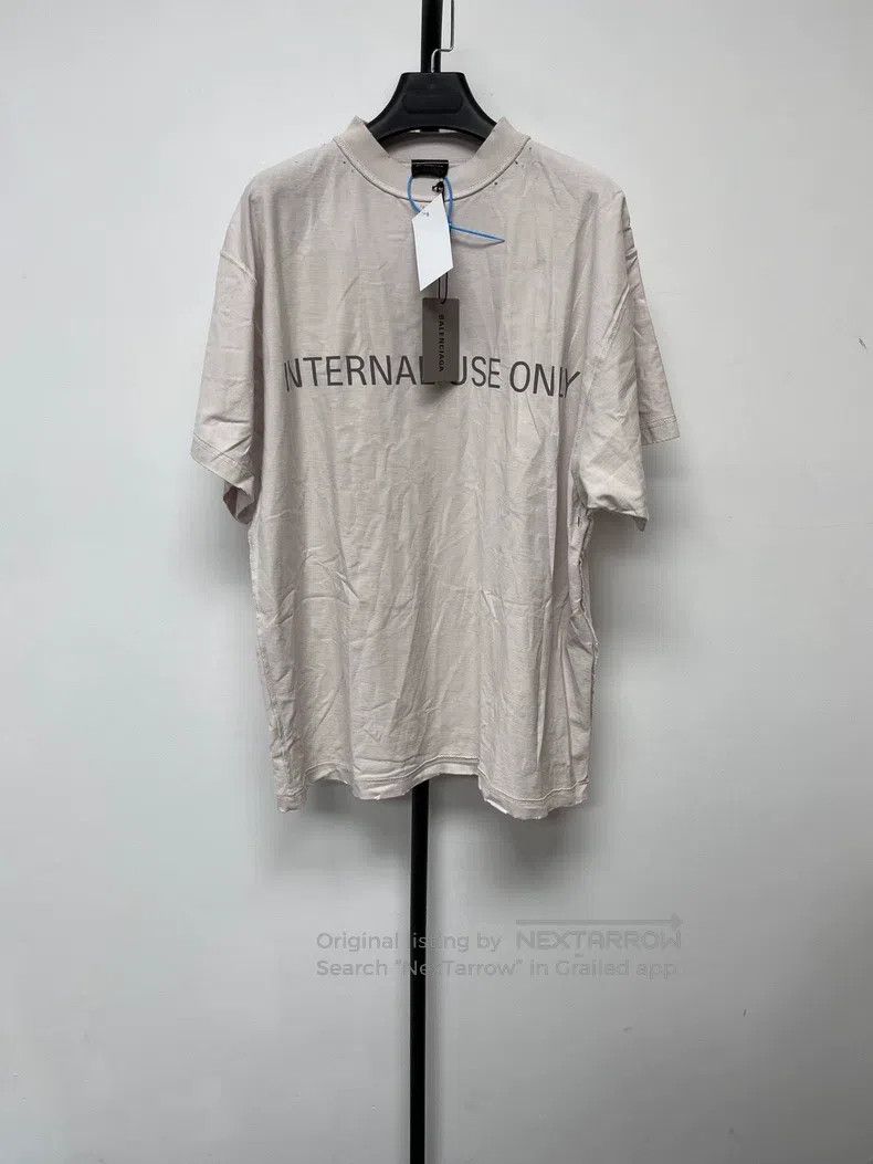 Balenciaga Balenciaga Letter print round neck short sleeve T-shirt, g Size US S / EU 44-46 / 1 - 1 Thumbnail