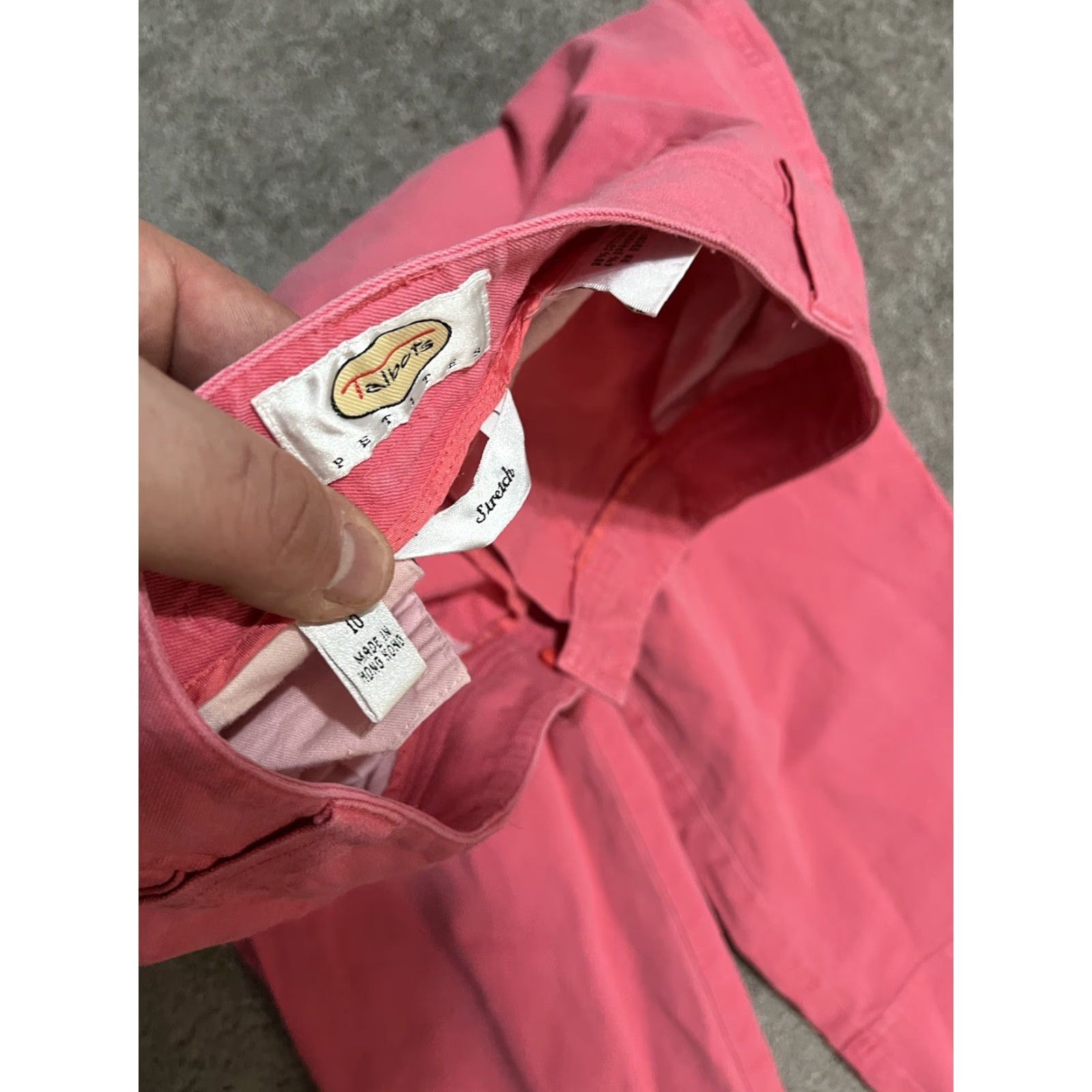 Talbots VINTAGE Talbots Womens PetiteS High Rise Cropped Capri Wide Leg Pants 10P Pink Cotton Twill Front Flat Front Cropped Preppy Retro 25 in Inseam Womens Size 32" / US 10 / IT 46 - 5 Thumbnail