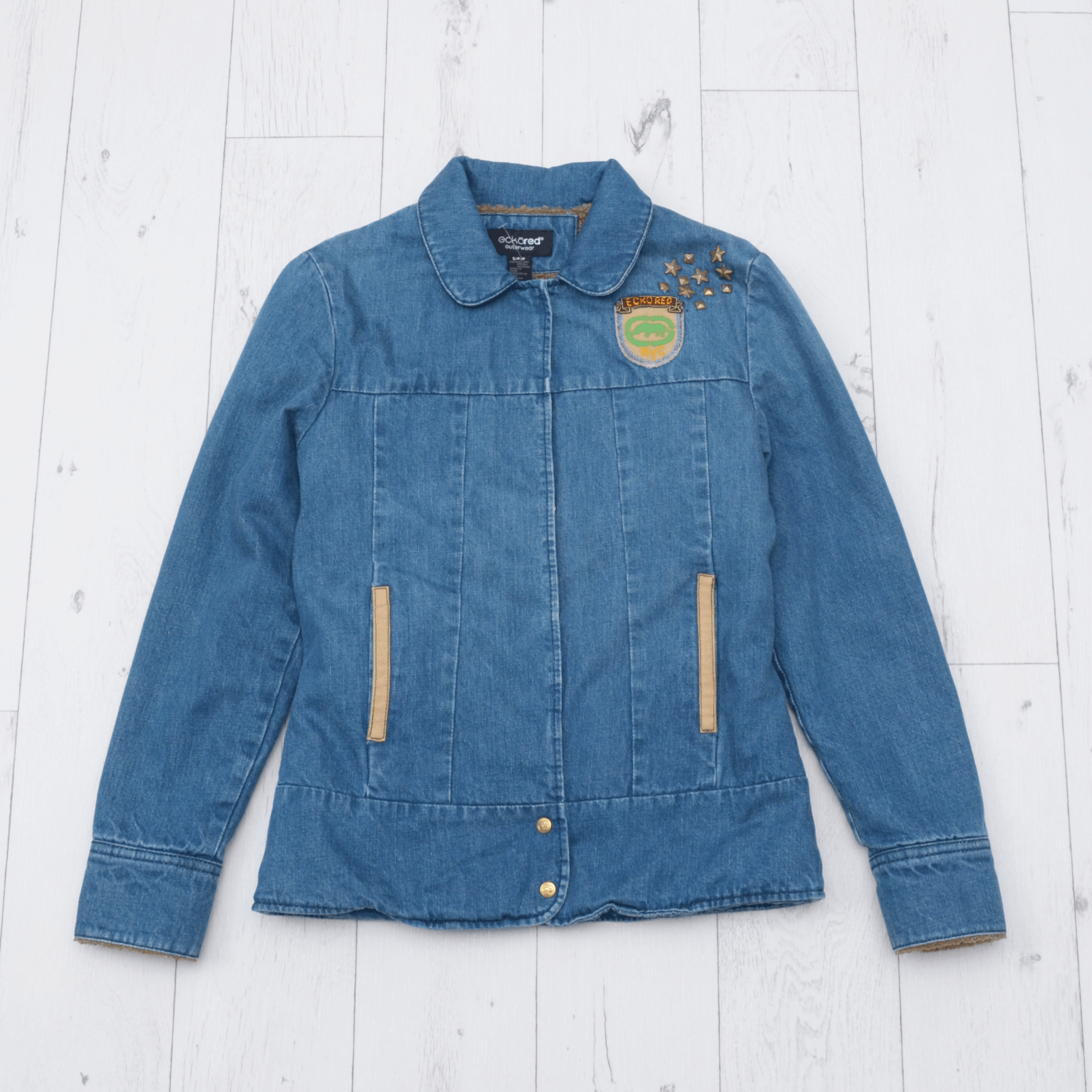 Ecko Unltd. × Vintage RARE Y2K VINTAGE ECKO UNLTD RED DENIM JACKET Size s Size S / US 4 / IT 40 - 1 Thumbnail