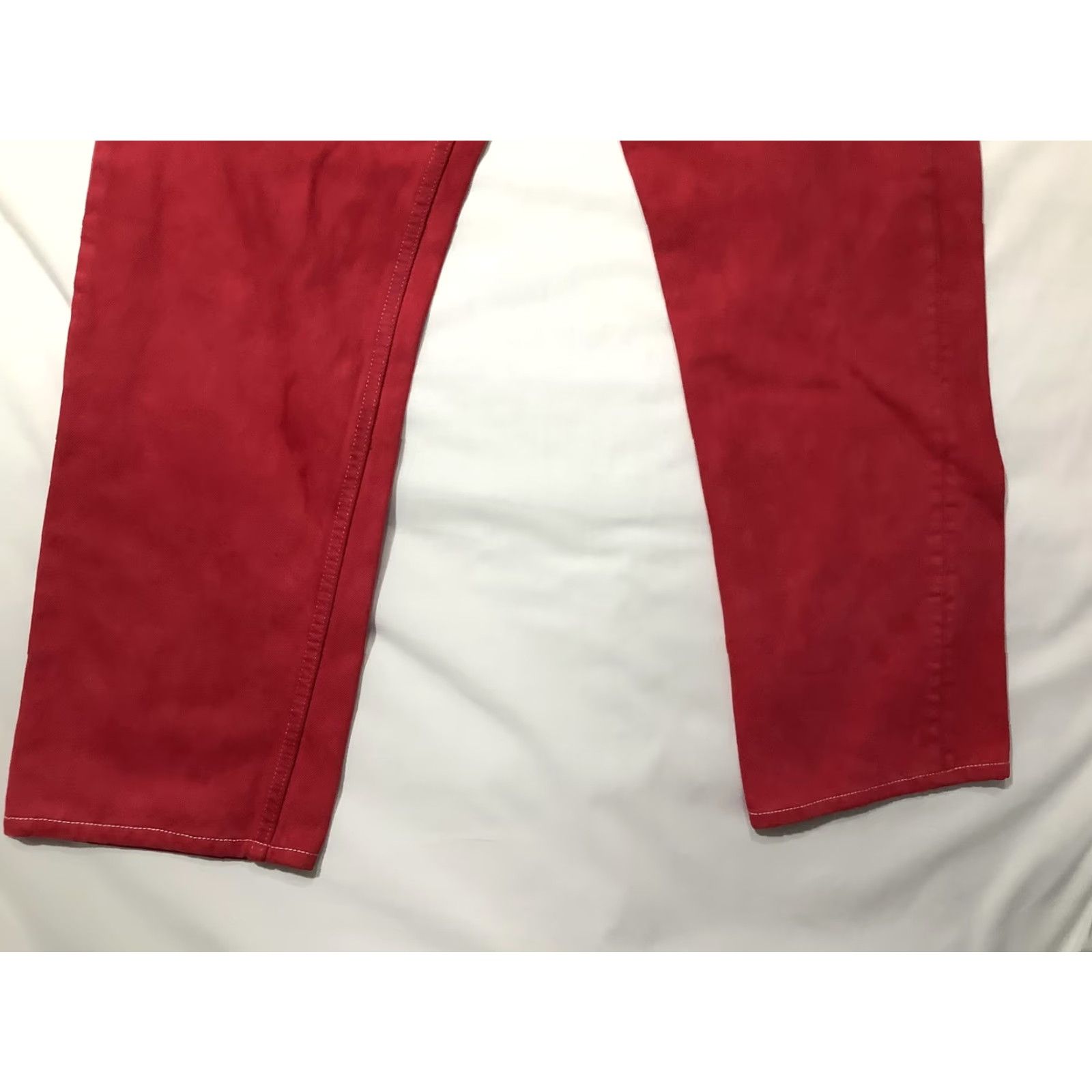 Levi's VINTAGE Levi's 501 Jeans Mens 32x29 Red Button Fly United States 90s Cotton Denim Straight Size US 32 / EU 48 - 4 Thumbnail