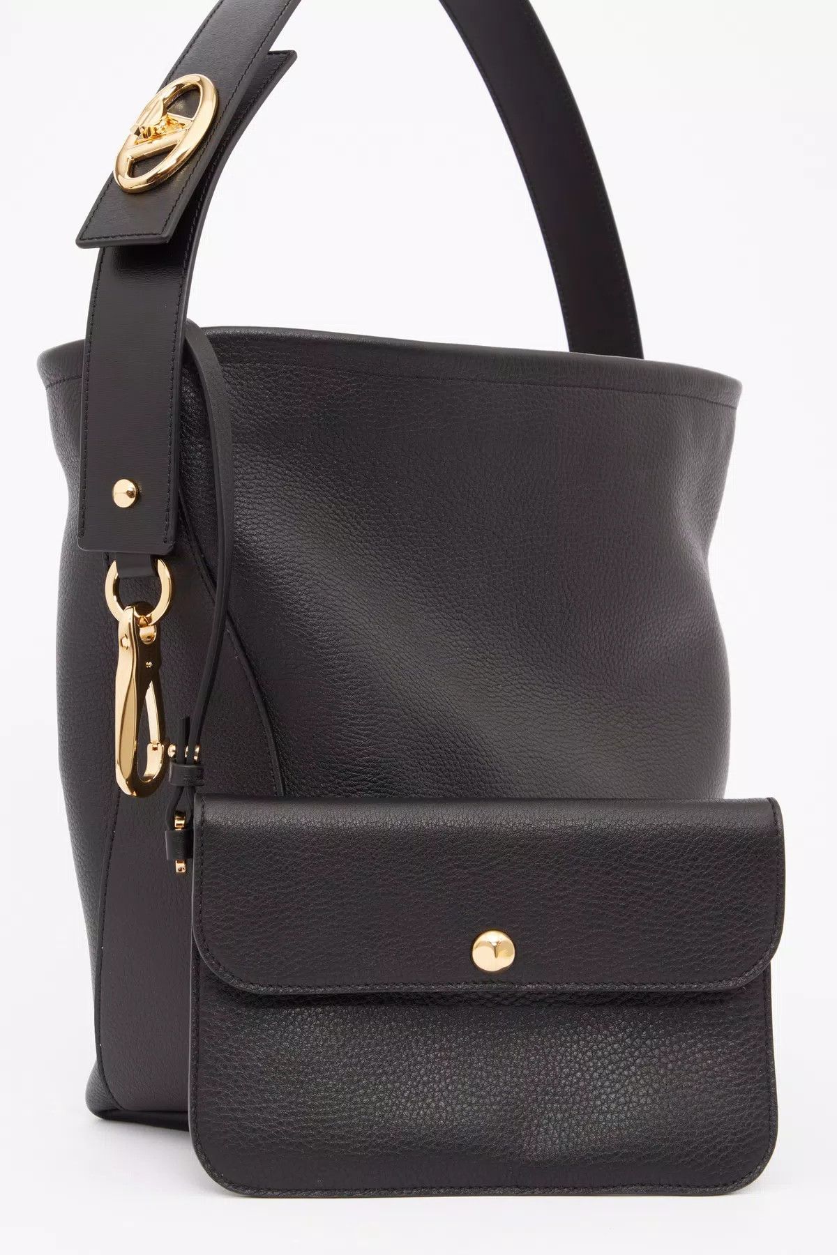 Valentino oc11z0725 Size:OS/Locker Nappa Shopping Bag in Black Size ONE SIZE - 3 Thumbnail