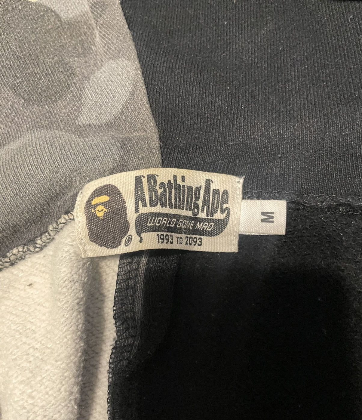Bape BAPE Shark Full Zip Hoodie Split Camo Black/Grey Size M Size US M / EU 48-50 / 2 - 4 Thumbnail