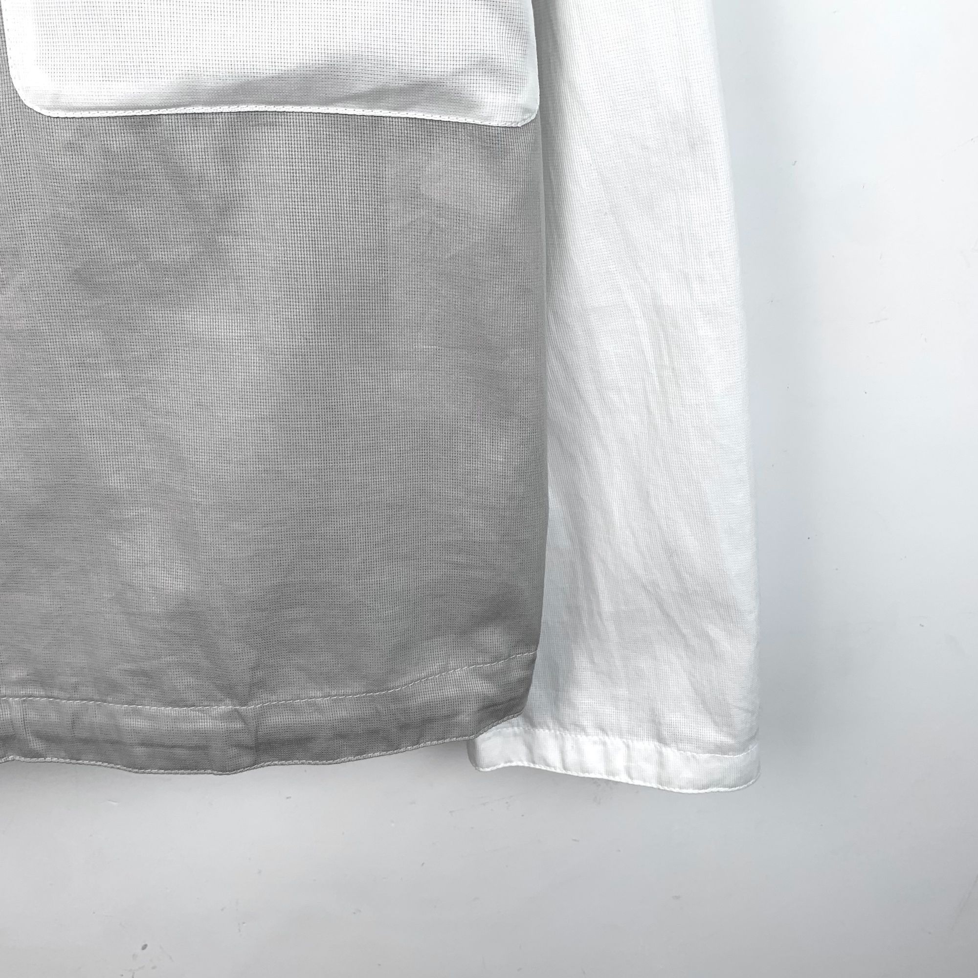 Hermes Hermès Mens Cotton Two-Tone Gray & White Pullover Jacket Siz Size US M / EU 48-50 / 2 - 4 Thumbnail