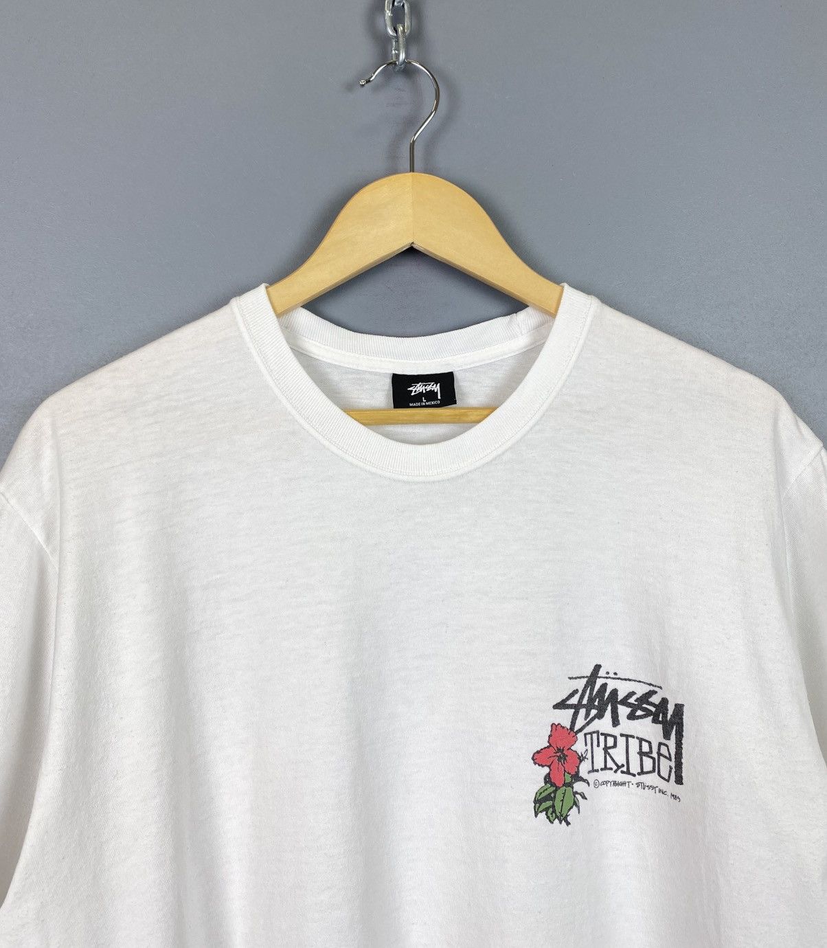 Stussy Stussy Tribe Big Logo T-Shirt Men’s Size L White Graphic Size US L / EU 52-54 / 3 - 4 Thumbnail
