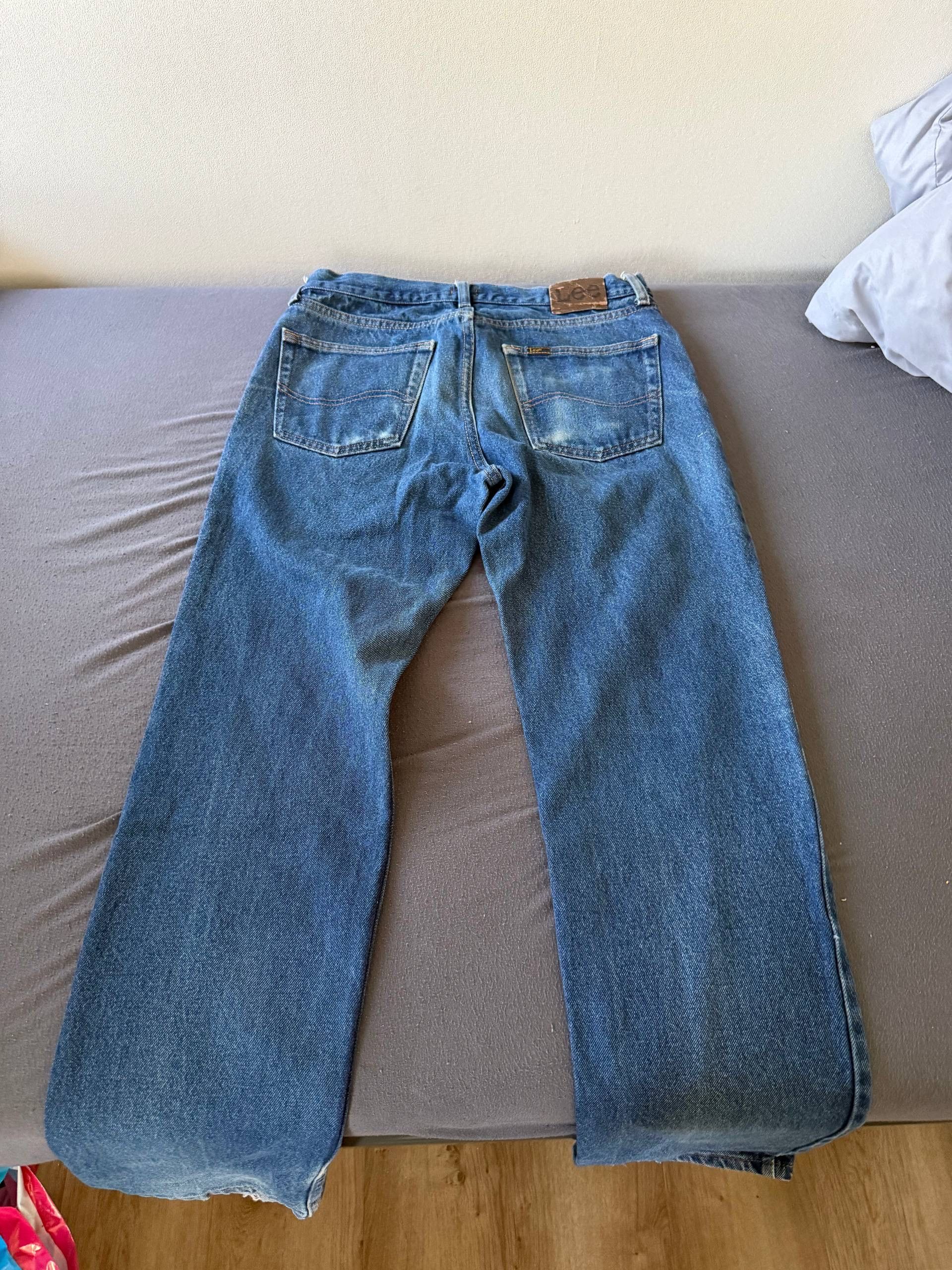Lee Vintage 90s Lee Washed Blue Denim Baggy Pants Y2K Rare Size US 32 / EU 48 - 2 Thumbnail