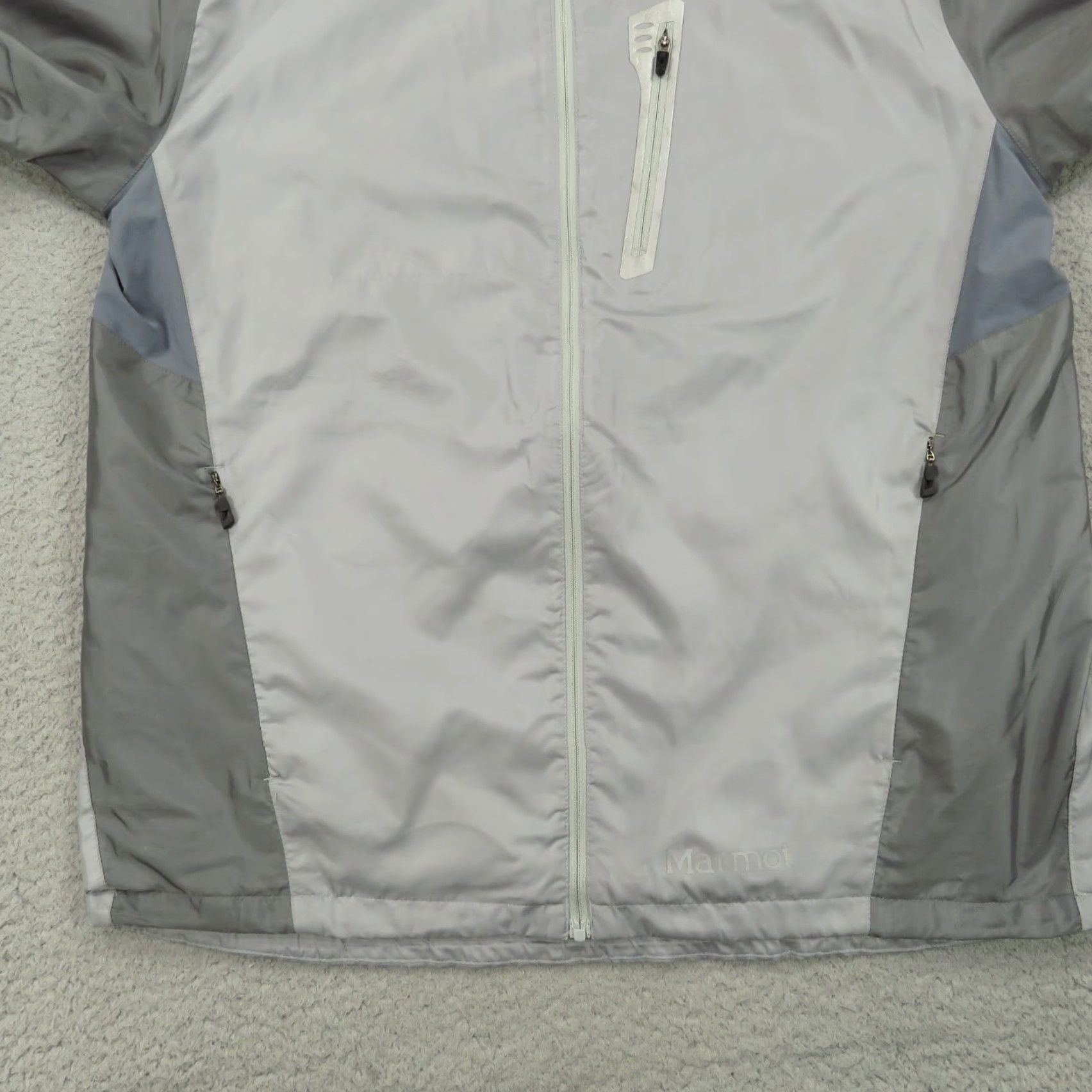 Marmot Marmot Jacket Mens Medium Light Grey Softshell Fleece Lined Full Zip Wind Rain Size US M / EU 48-50 / 2 - 2 Thumbnail