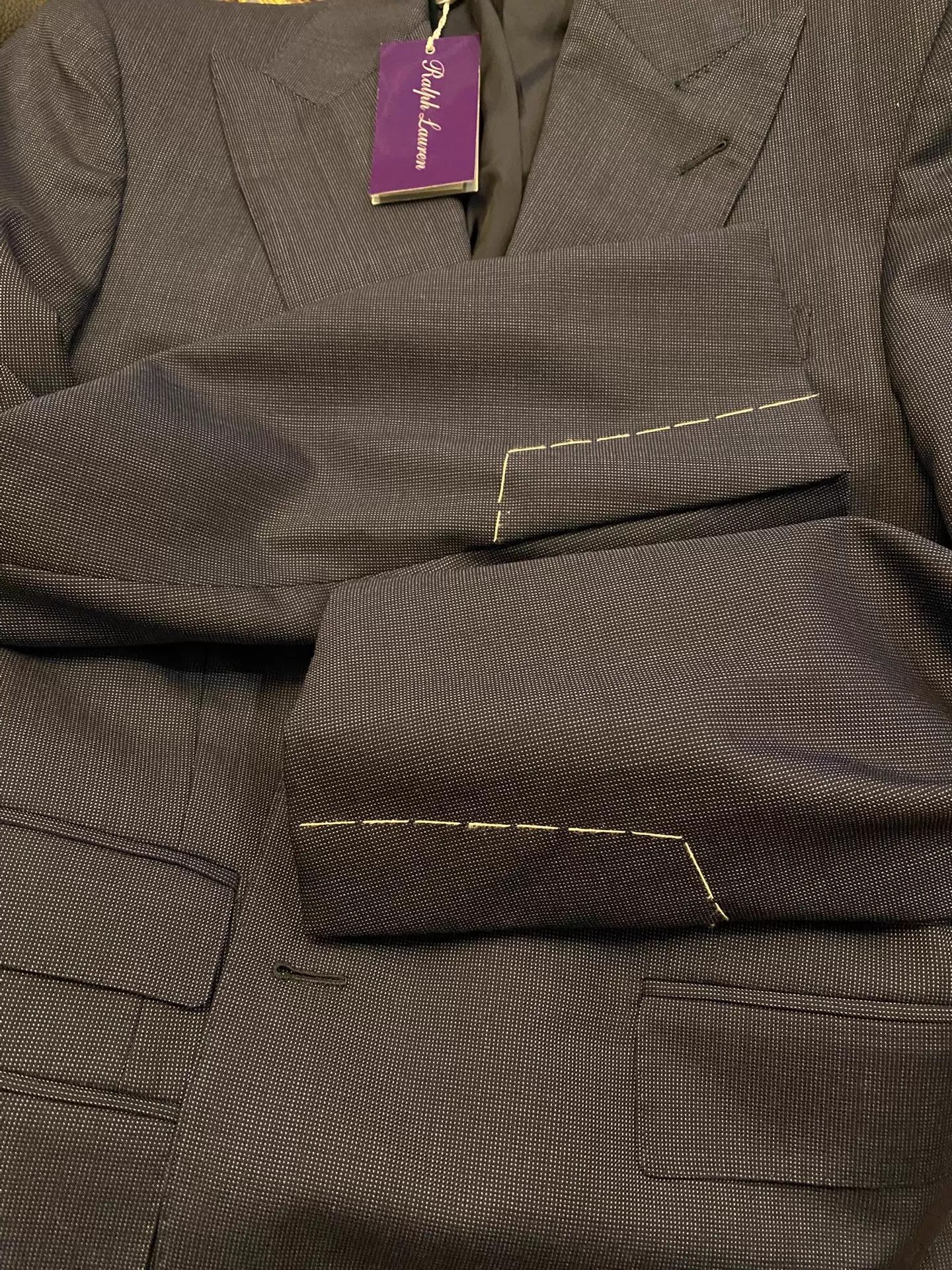 Ralph Lauren RL Purple Label Peak Lapel Wool-Cashmere Suit 40 Size 40R - 6 Thumbnail