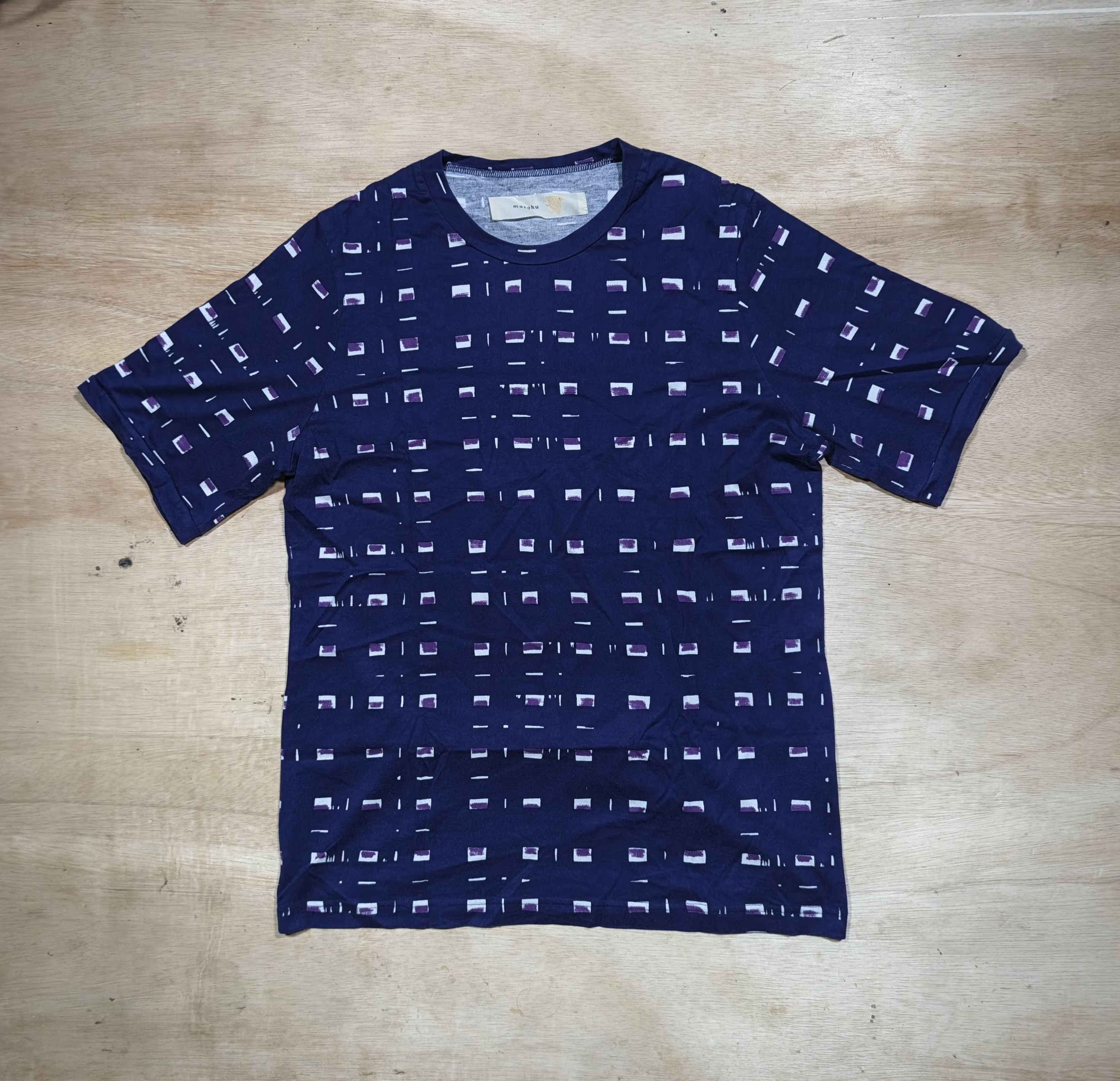 Japanese Brand matohu window pattern aop t-shirt Size M / US 6-8 / IT 42-44 - 1 Thumbnail