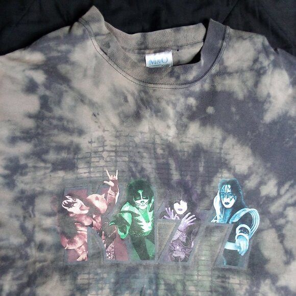 Other Vintage Y2K Kiss Reverse Dye T-Shirt Size US L / EU 52-54 / 3 - 1 Thumbnail