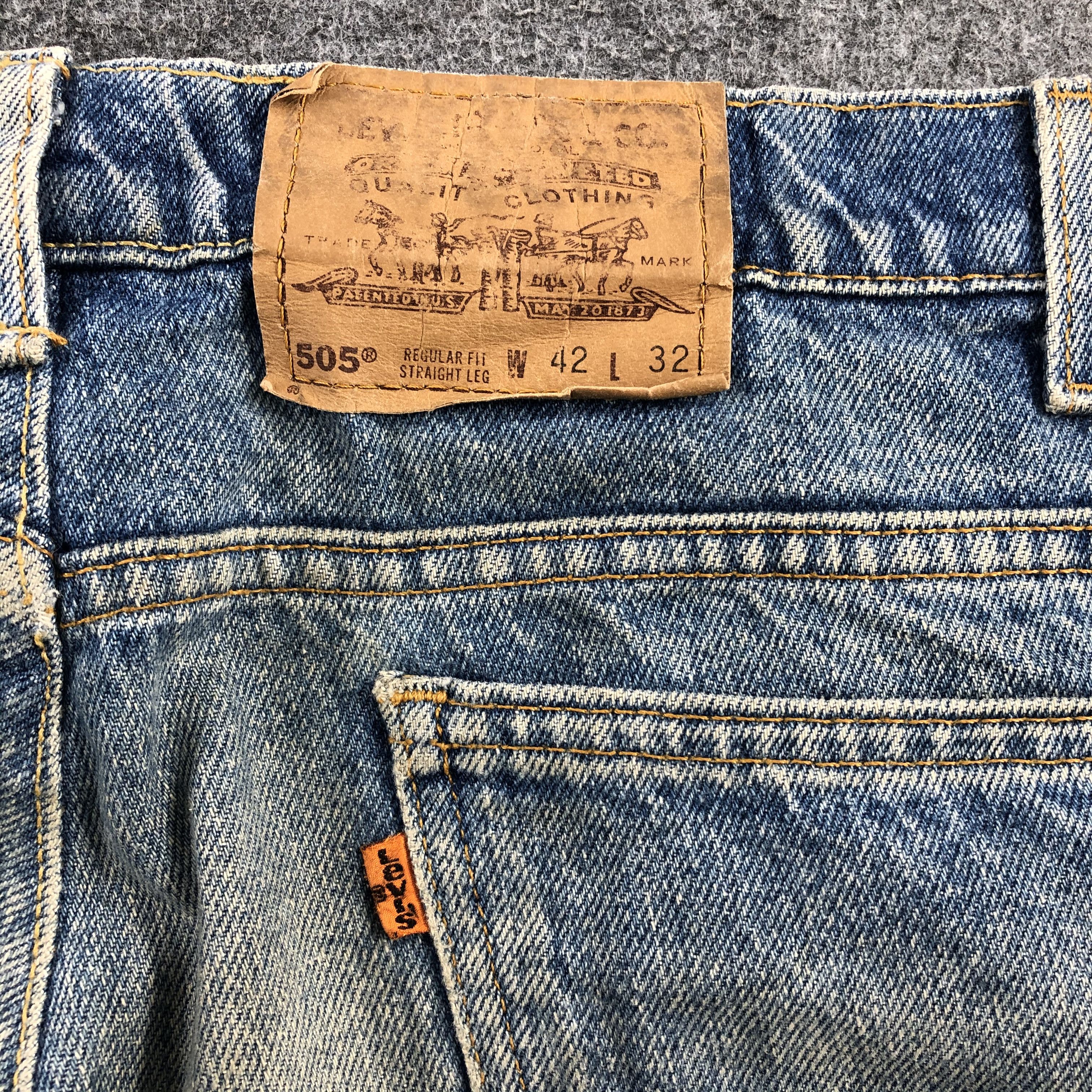 Levi's × Vintage Vintage 90s Levis 505 Orange Jeans-JM1344 Size US 41 - 6 Thumbnail