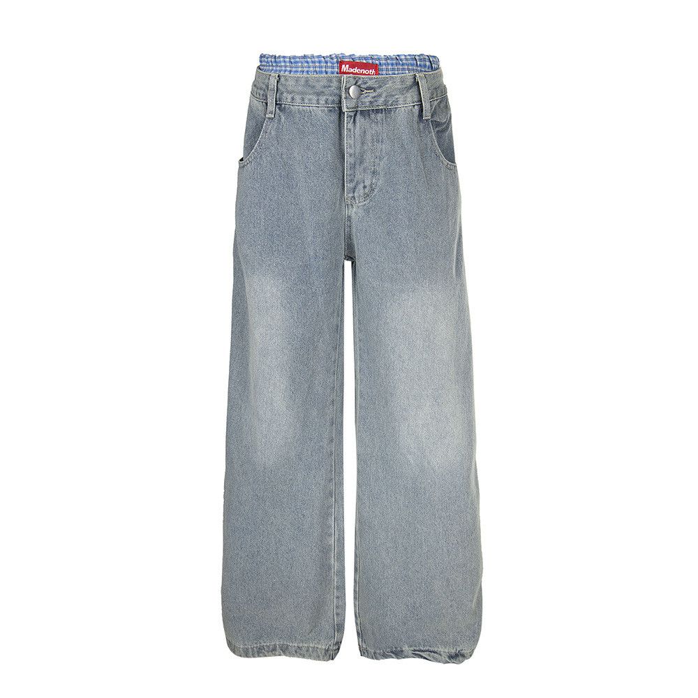 Jean Men's American Retro Washed Wide-Leg Jeans Size US 32 / EU 48 - 1 Thumbnail