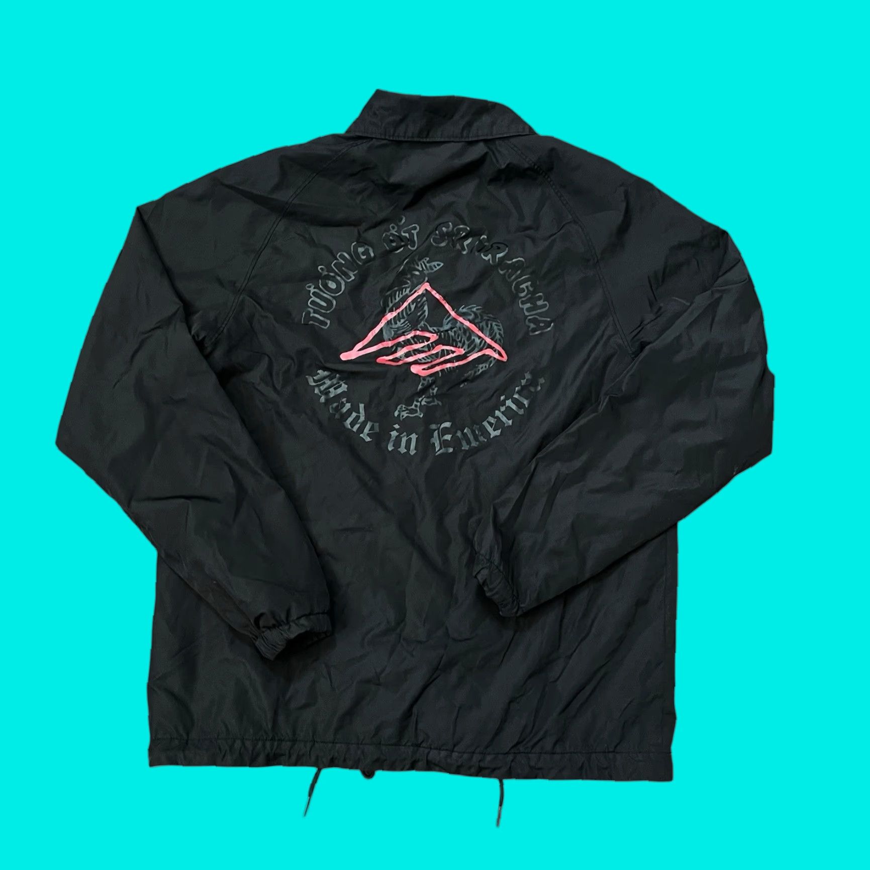 Emerica VINTAGE Emerica Skate Windbreaker Jacket Mens Small Black Andrew Reynolds Spanky Size US S / EU 44-46 / 1 - 1 Thumbnail