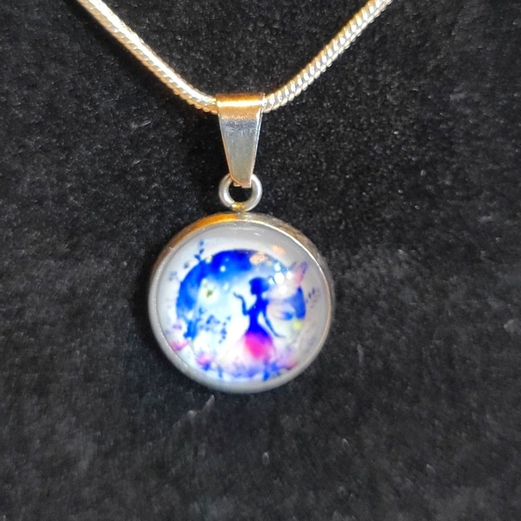 Handmade Hand crafted Fairy pendant necklace on 925 Sterling Silver Size ONE SIZE - 1 Thumbnail