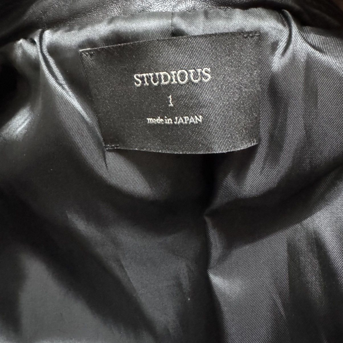 STUDIOUS Studious Japan Sheepskin Leather Biker Jacket Size US XS / EU 42 / 0 - 15 Thumbnail