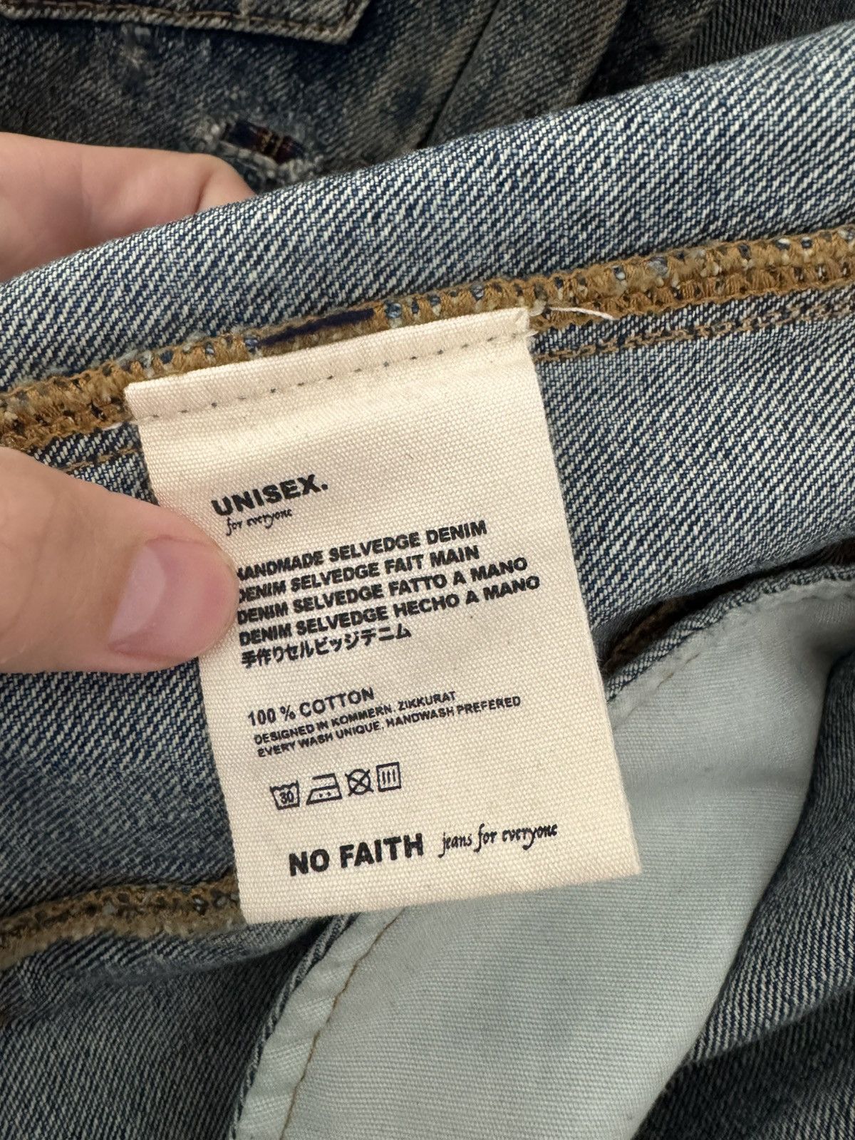 No Faith Studios Denim Zip Jacket Size US L / EU 52-54 / 3 - 4 Thumbnail