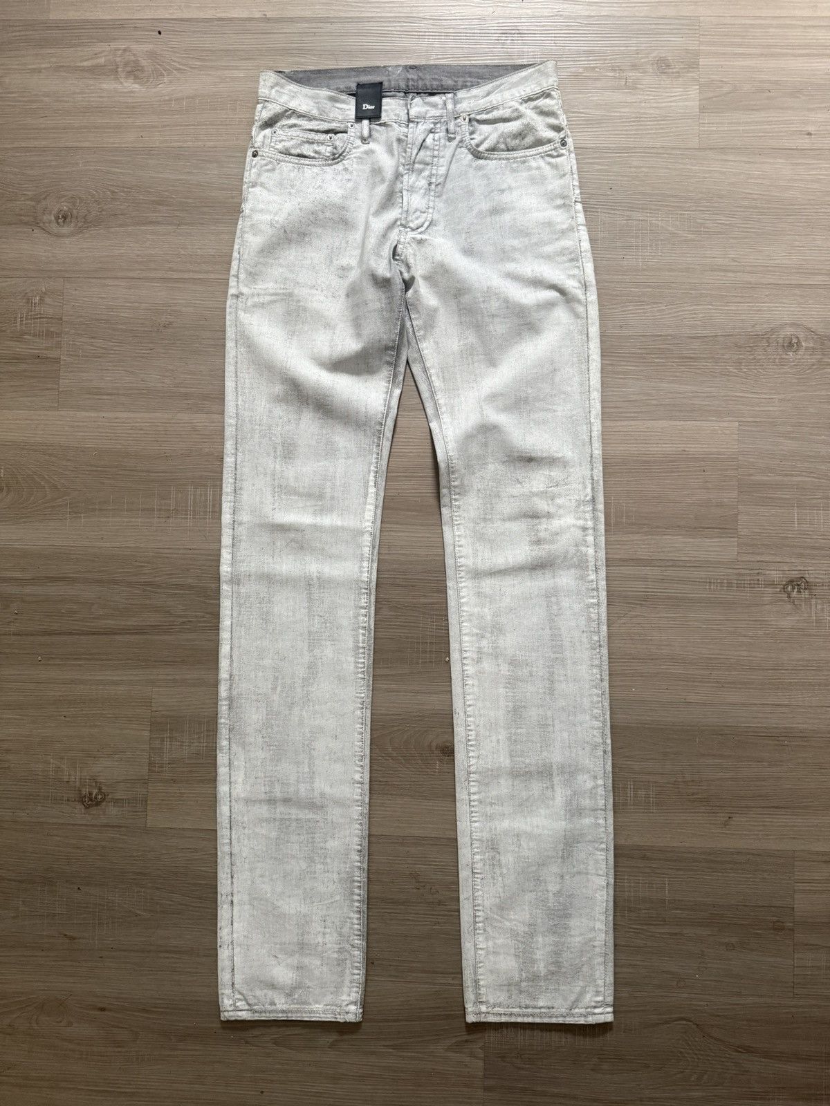 Dior × Hedi Slimane Dior Homme White Japanese Denim | Grailed
