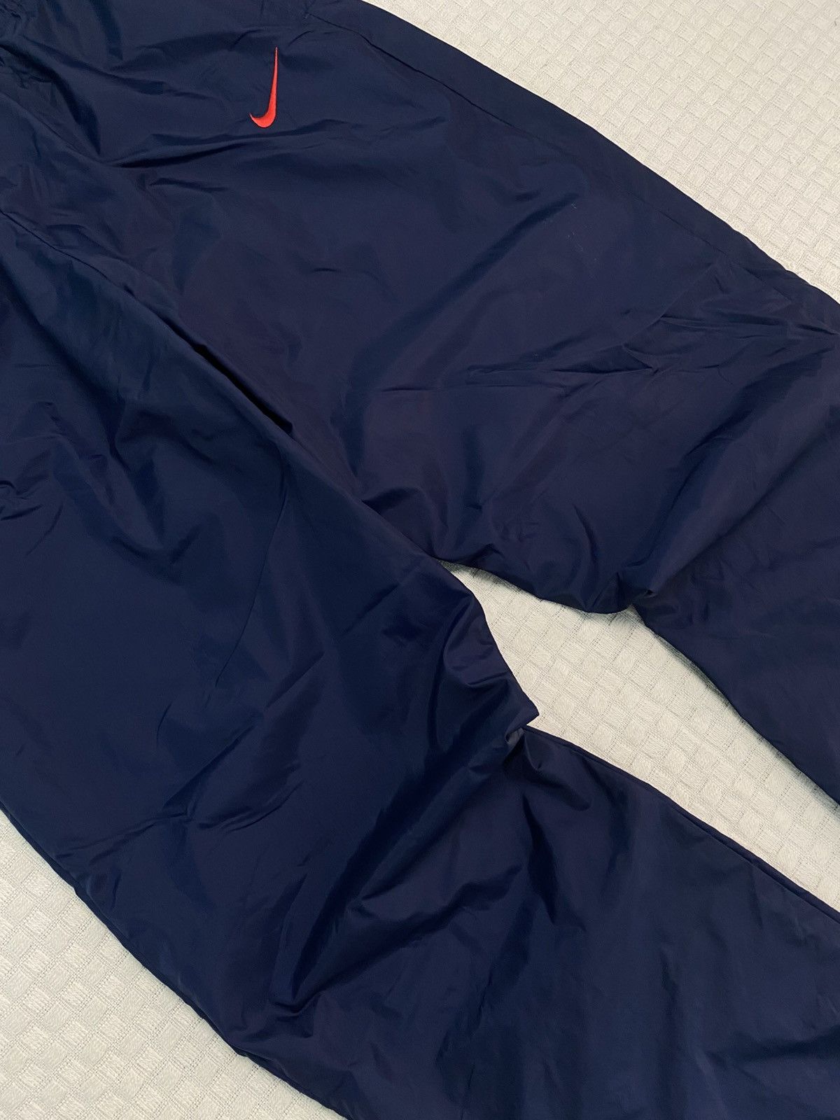 Billie Eilish × Nike 💥 VINTAGE NIKE 90S BAGGY WIDE LEG SWOOSH TRACK PANTS Y2K Size US 28 / EU 44 - 4 Thumbnail