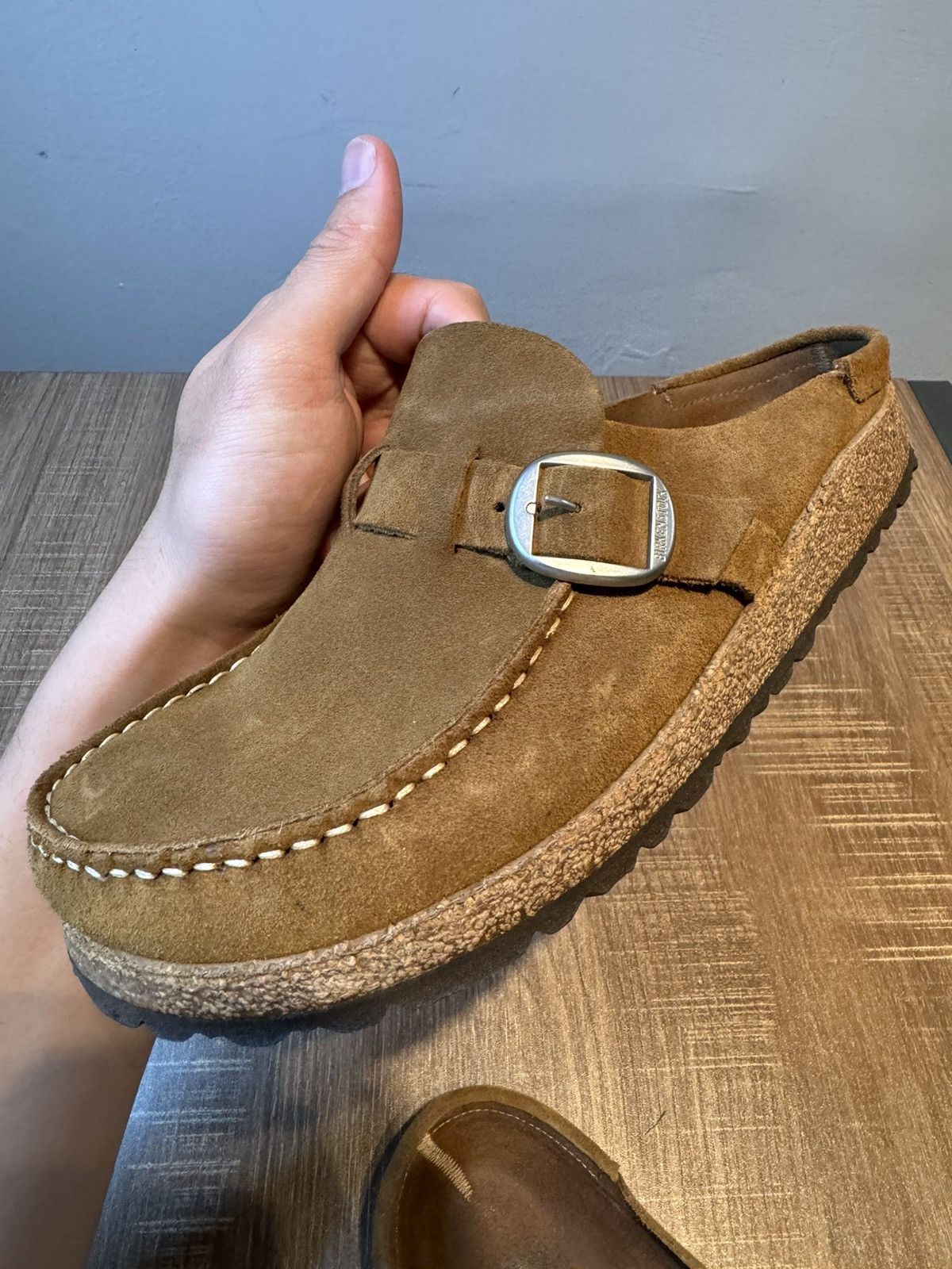 Birkenstock Birkenstock Buckley Suede Leather Clogs in Tea Size 40 L9 M7 Size US 9 / IT 39 - 9 Thumbnail