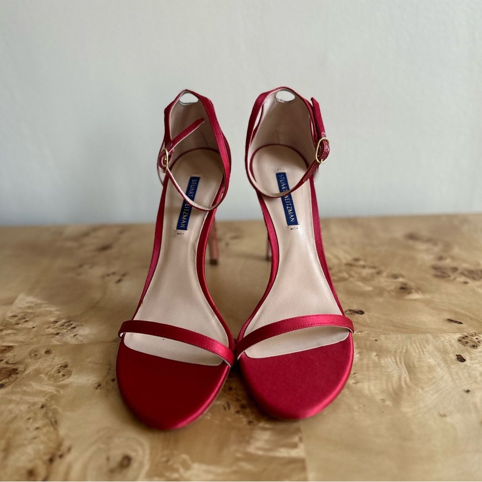 Stuart Weitzman Stuart Weitzman Nudistsong Red Heeled Sandals - 9 M Size US 9 / IT 39 - 6 Thumbnail