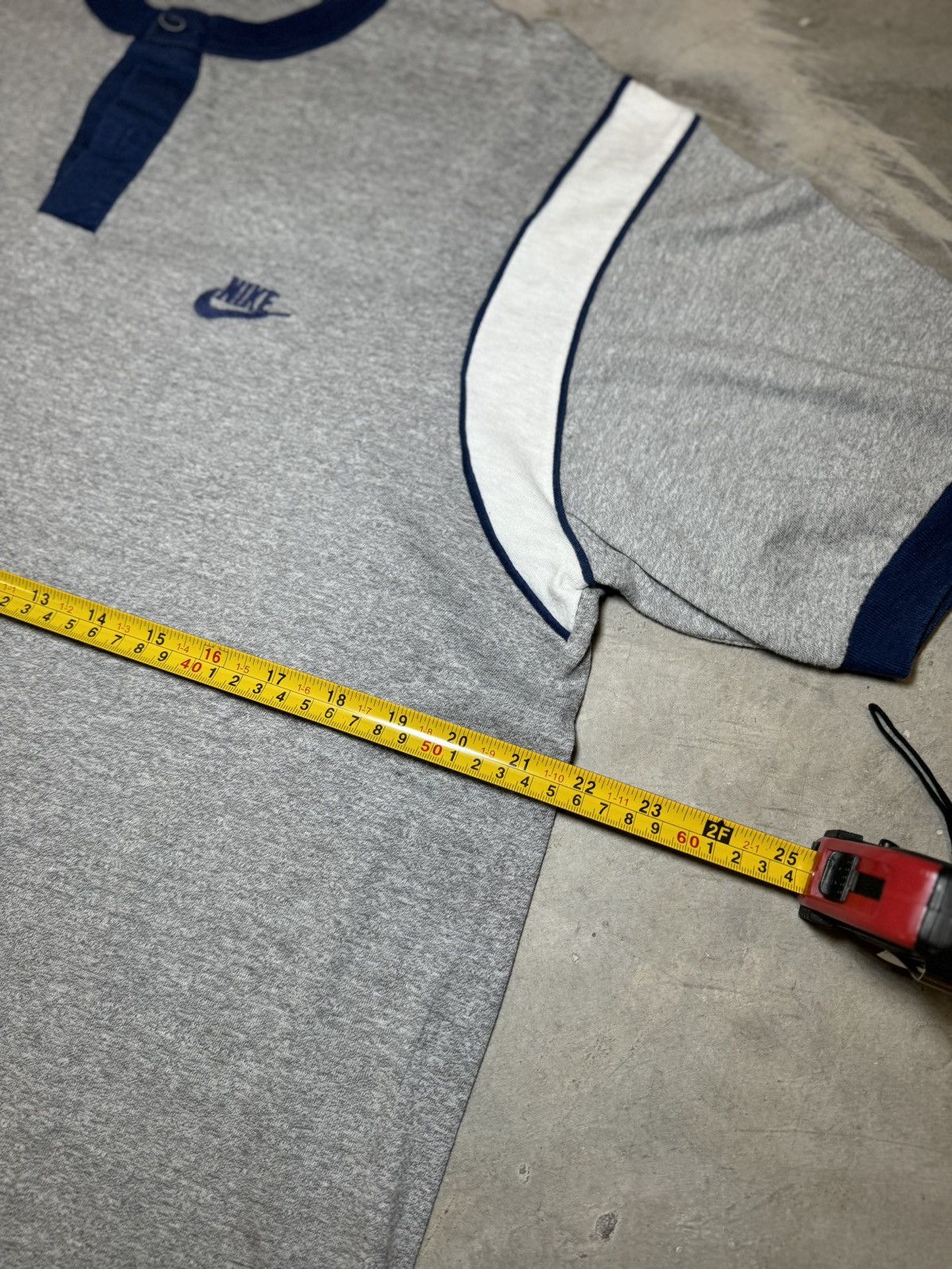 Nike 70s true vintage Nike Sportswear ringer henley single stitch Size US XL / EU 56 / 4 - 5 Thumbnail