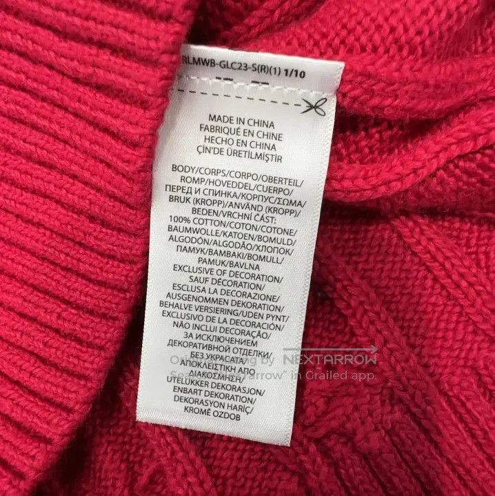 Polo Ralph Lauren Polo Ralph Lauren SS23 Cable Knit Logo Sweater. Size US L / EU 52-54 / 3 - 6 Thumbnail
