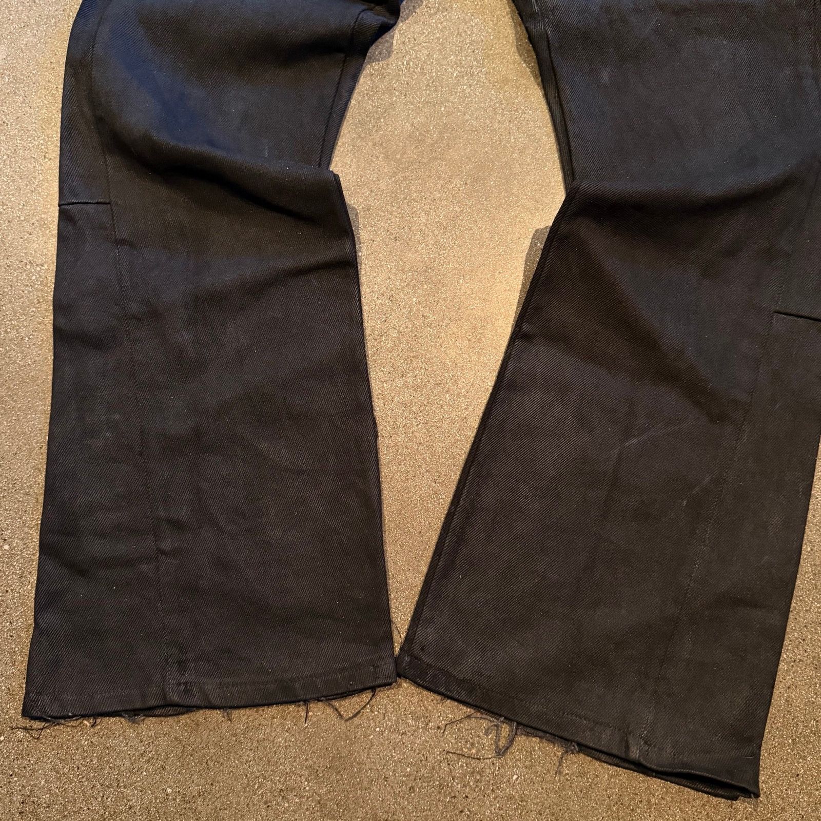 Japanese Brand biomy bi0my double waisted waxed baggy flare jeans Size US 30 / EU 46 - 6 Thumbnail