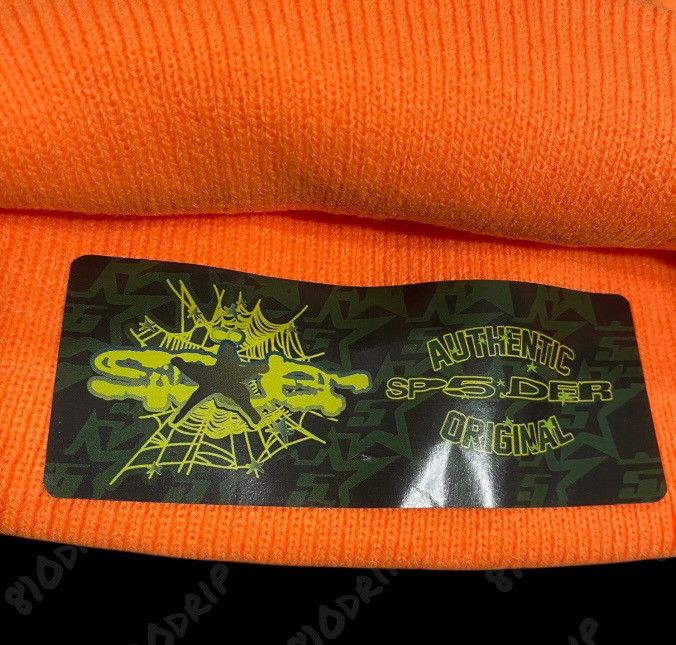 Sp5der Sp5der Rhinestone Web Beanie - Orange Size ONE SIZE - 5 Thumbnail