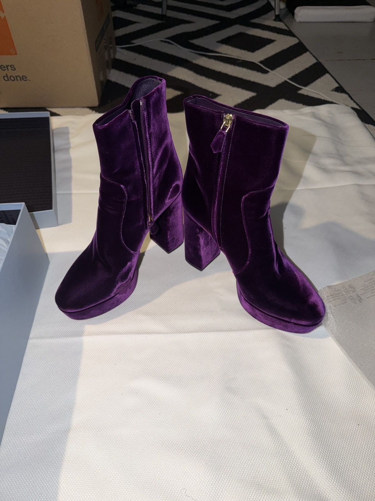 Prada PRADA CALZATURE DONNA Platform Boots| Color - Mora (Purple) Size US 10.5 / IT 40.5 - 2 Thumbnail
