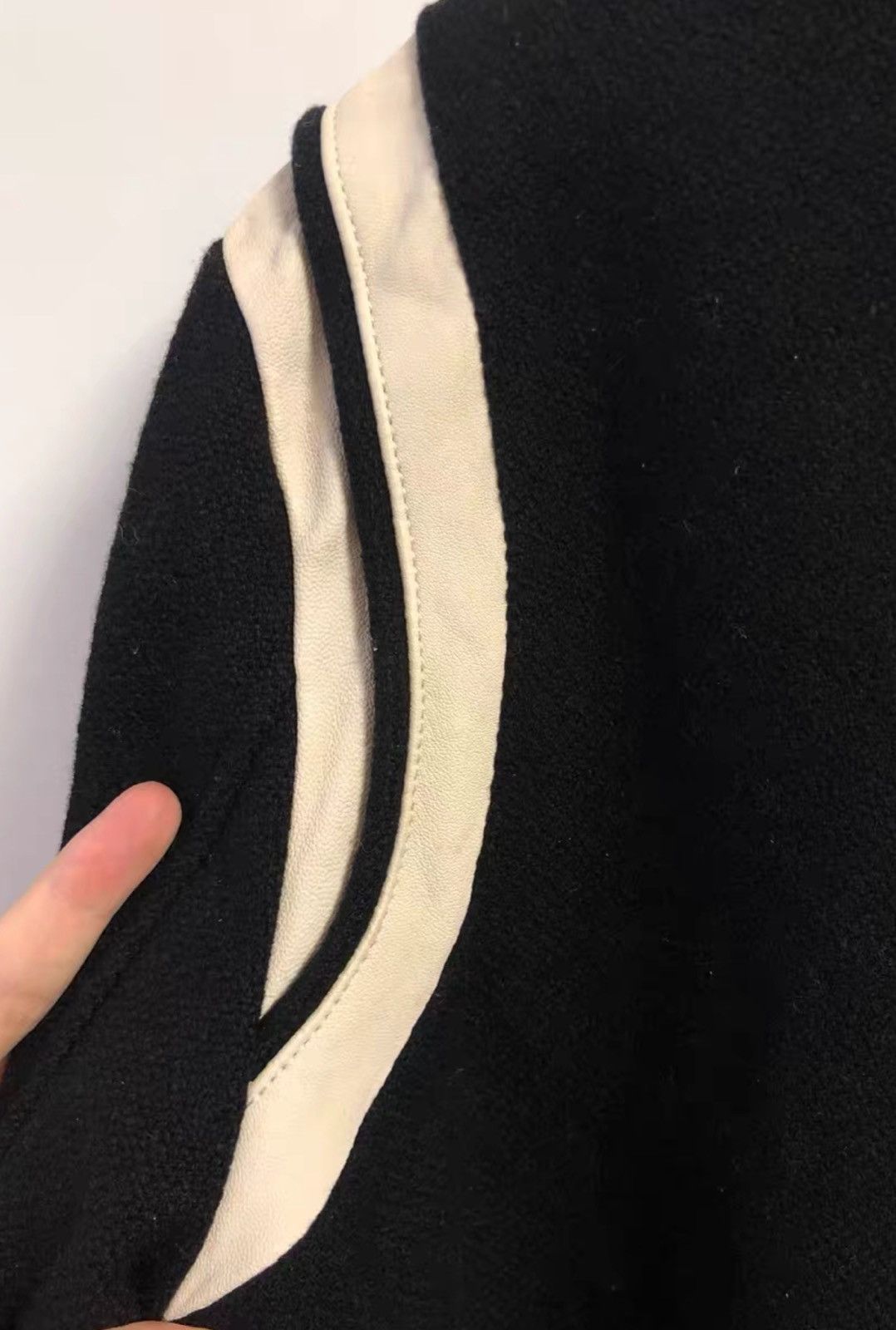 Saint Laurent Paris Saint Laurent SLP SS15 Classic Black & White Varsity Jacket Size US M / EU 48-50 / 2 - 5 Thumbnail