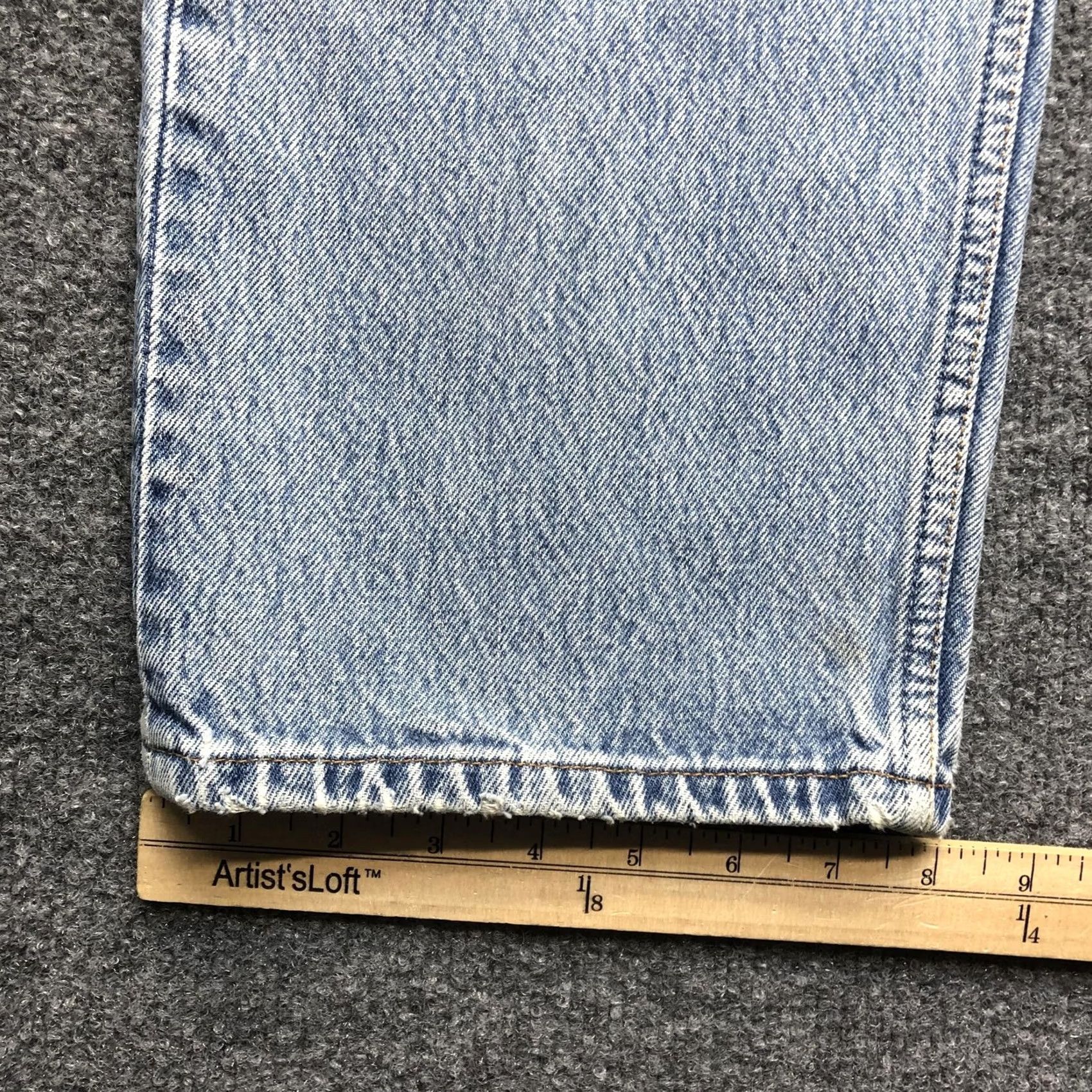 Levi's Levi's 501 Jeans Mens 38x30 Blue Light Wash Straight Button Fly Denim Pants Size US 38 / EU 54 - 4 Thumbnail